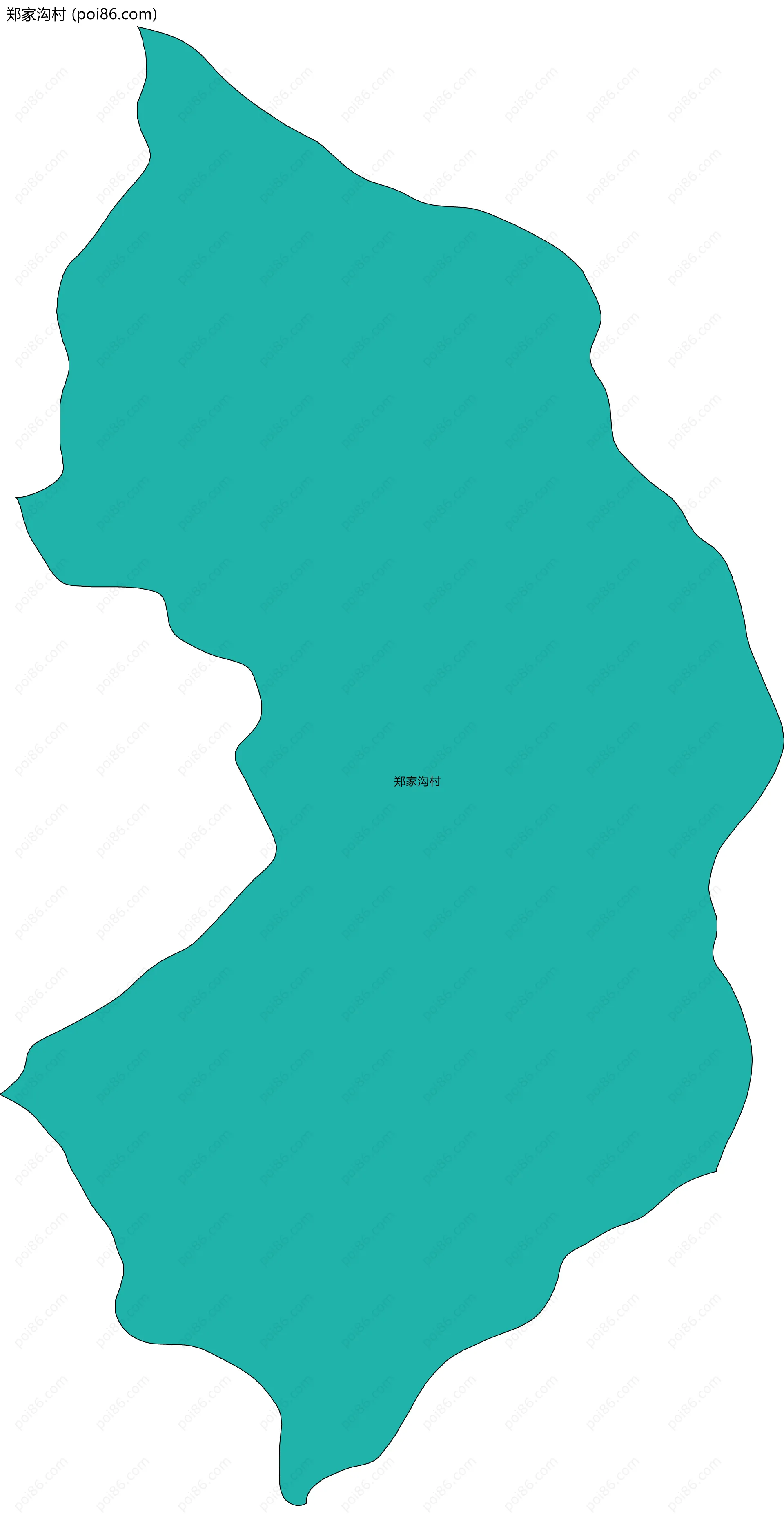 郑家沟村边界地图