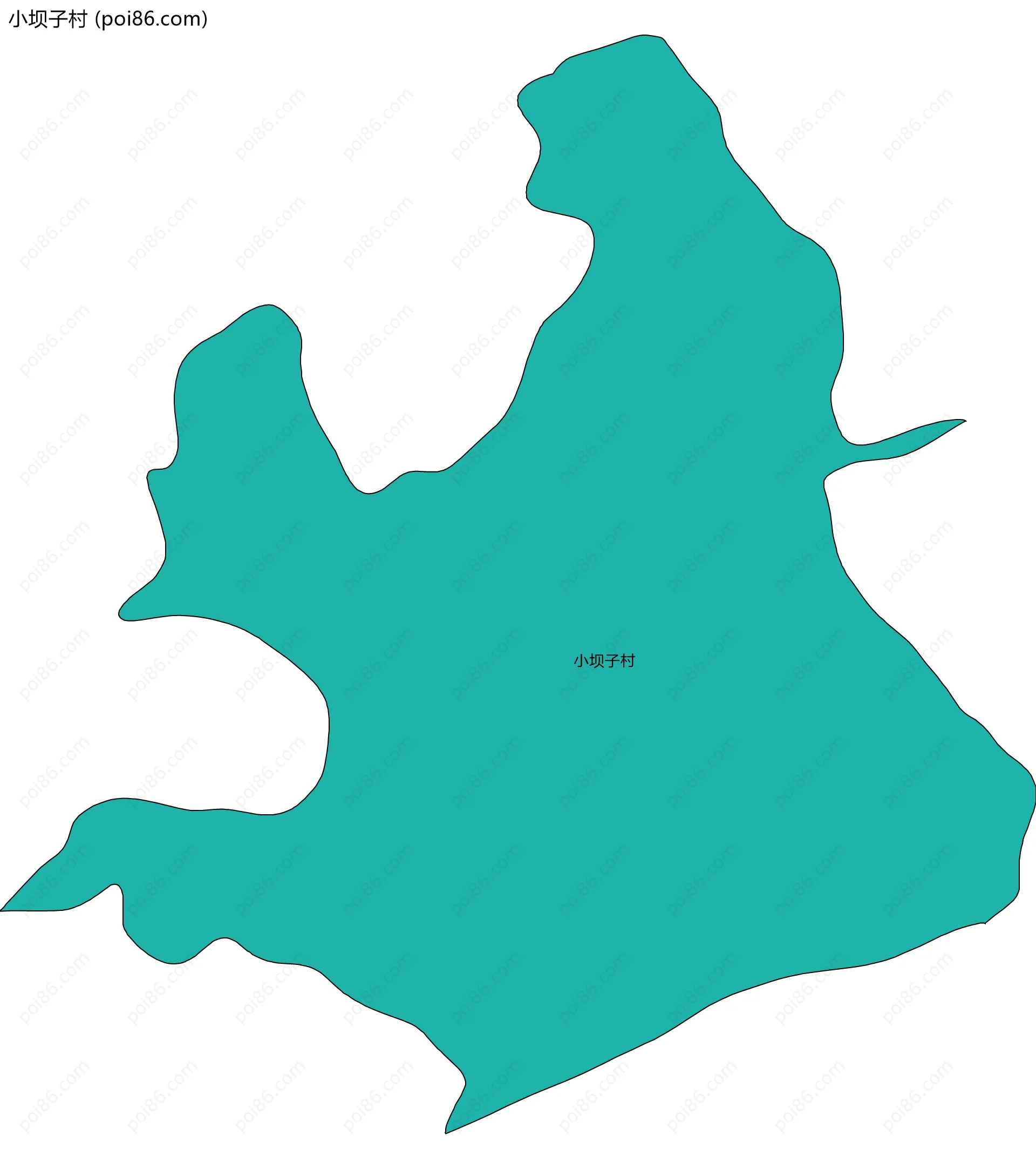 小坝子村边界地图