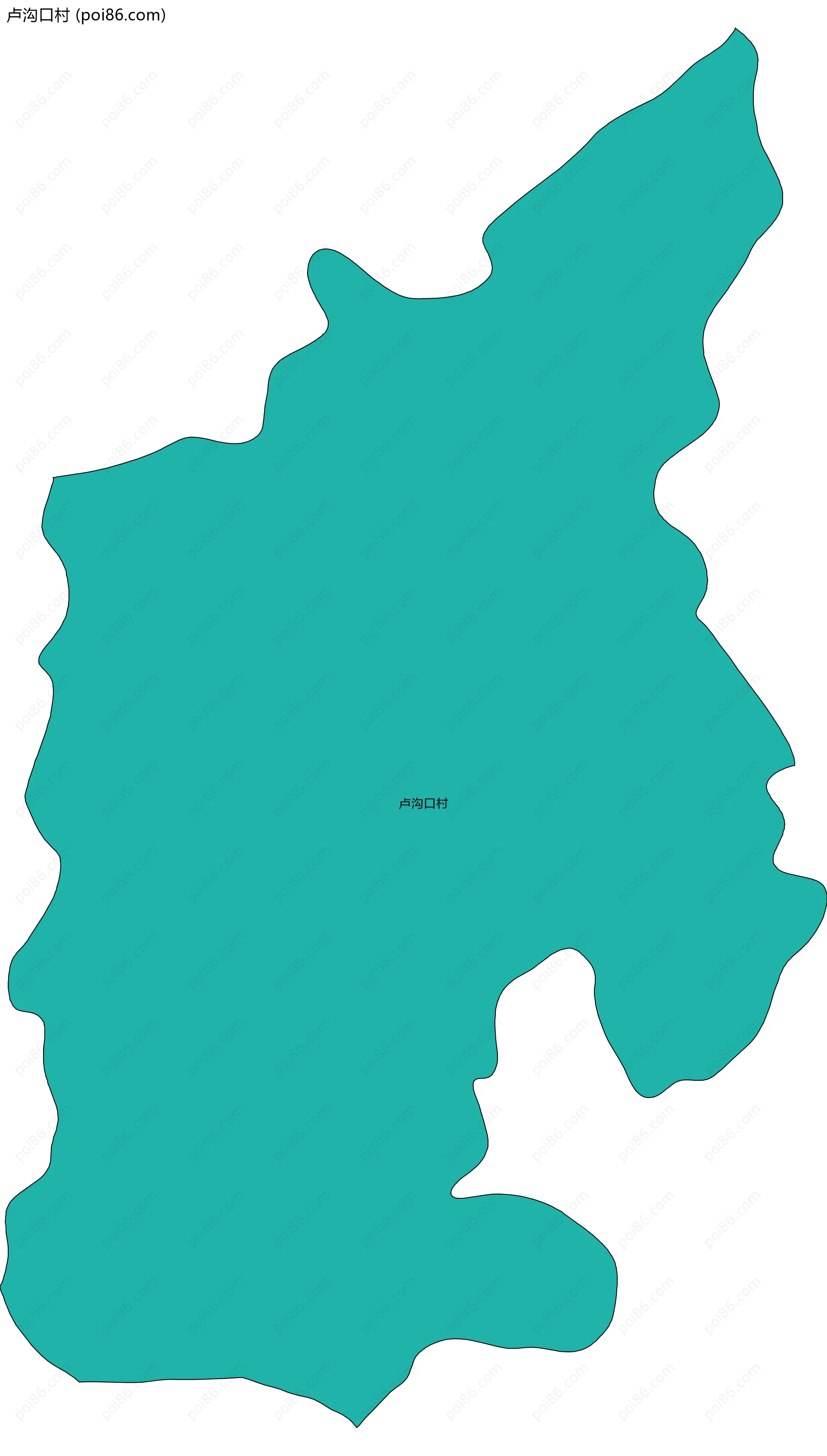 卢沟口村边界地图