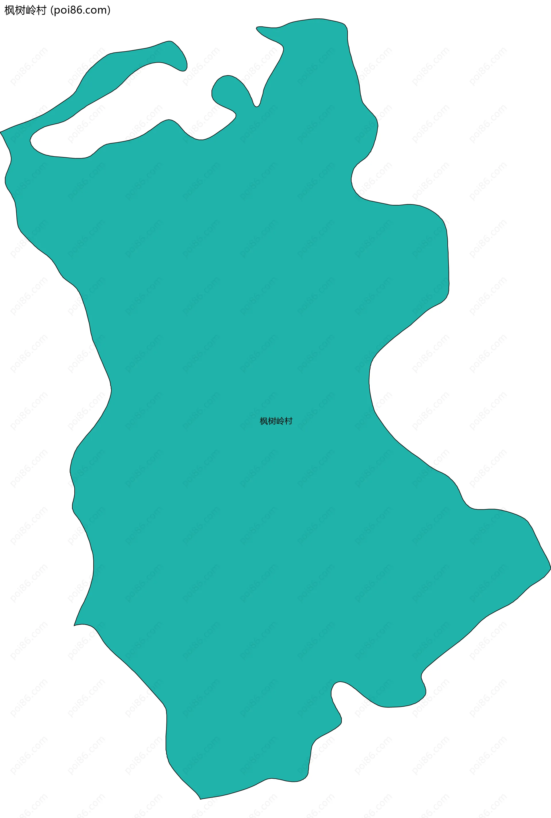 枫树岭村边界地图