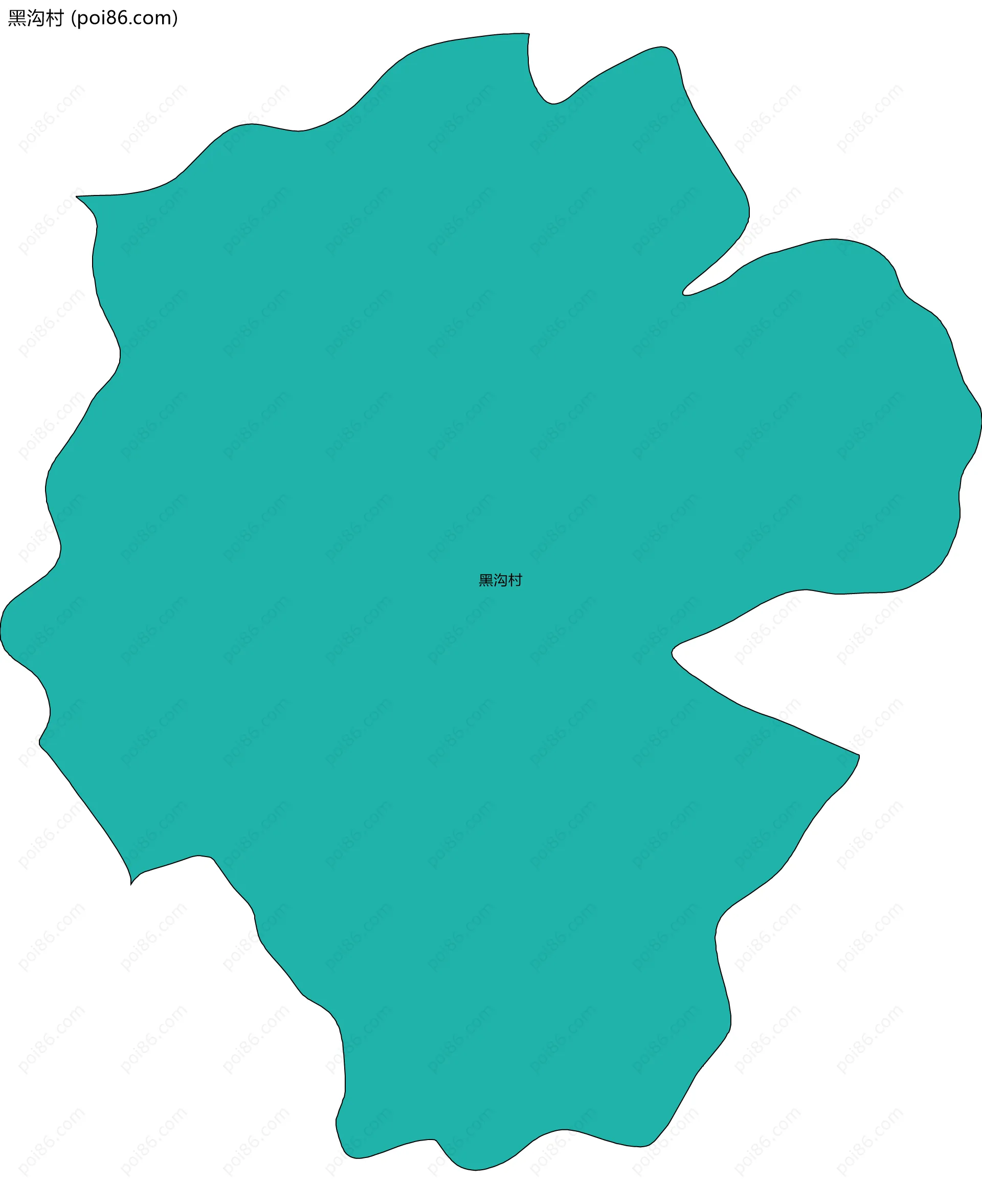 黑沟村边界地图