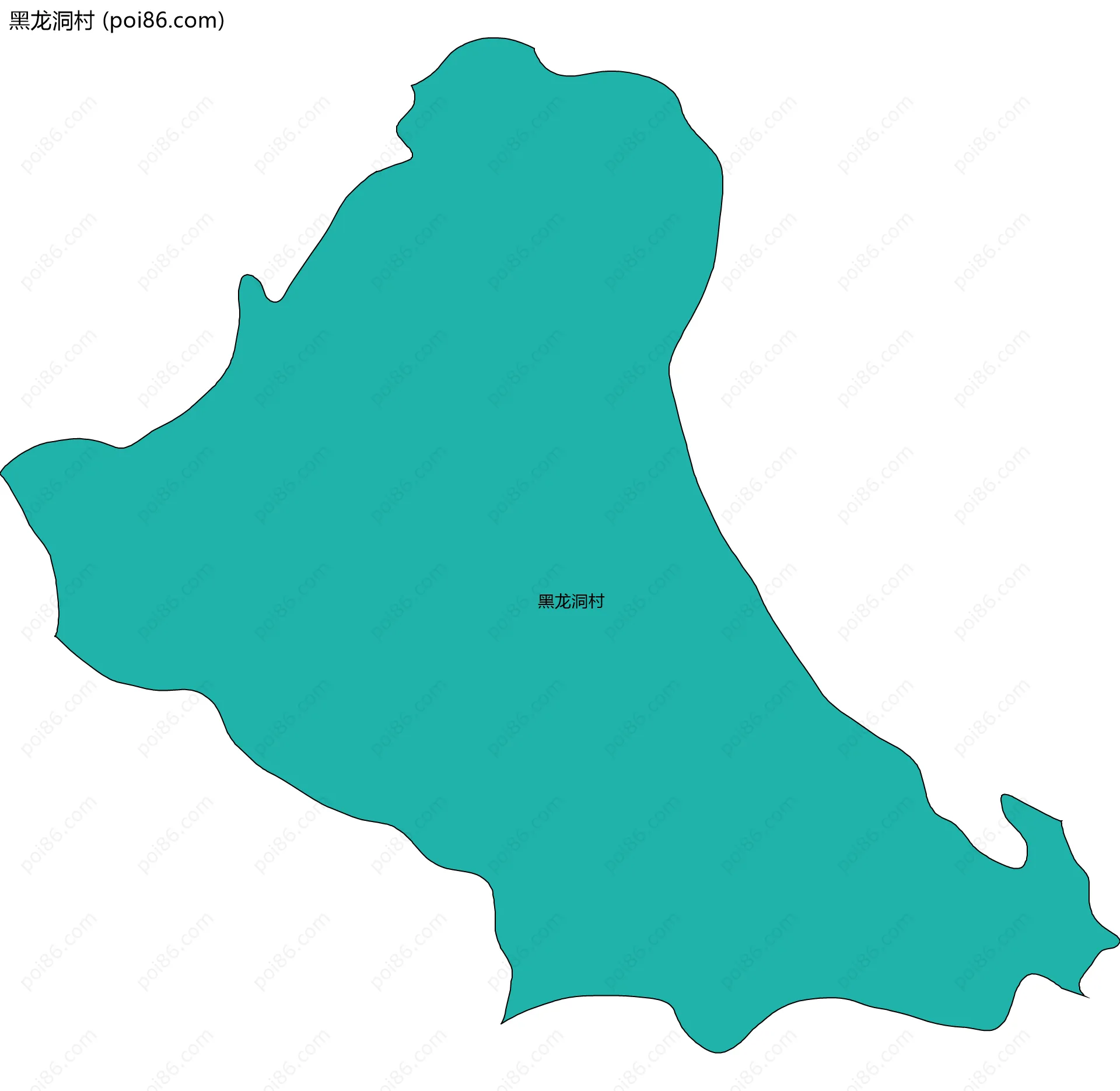 黑龙洞村边界地图