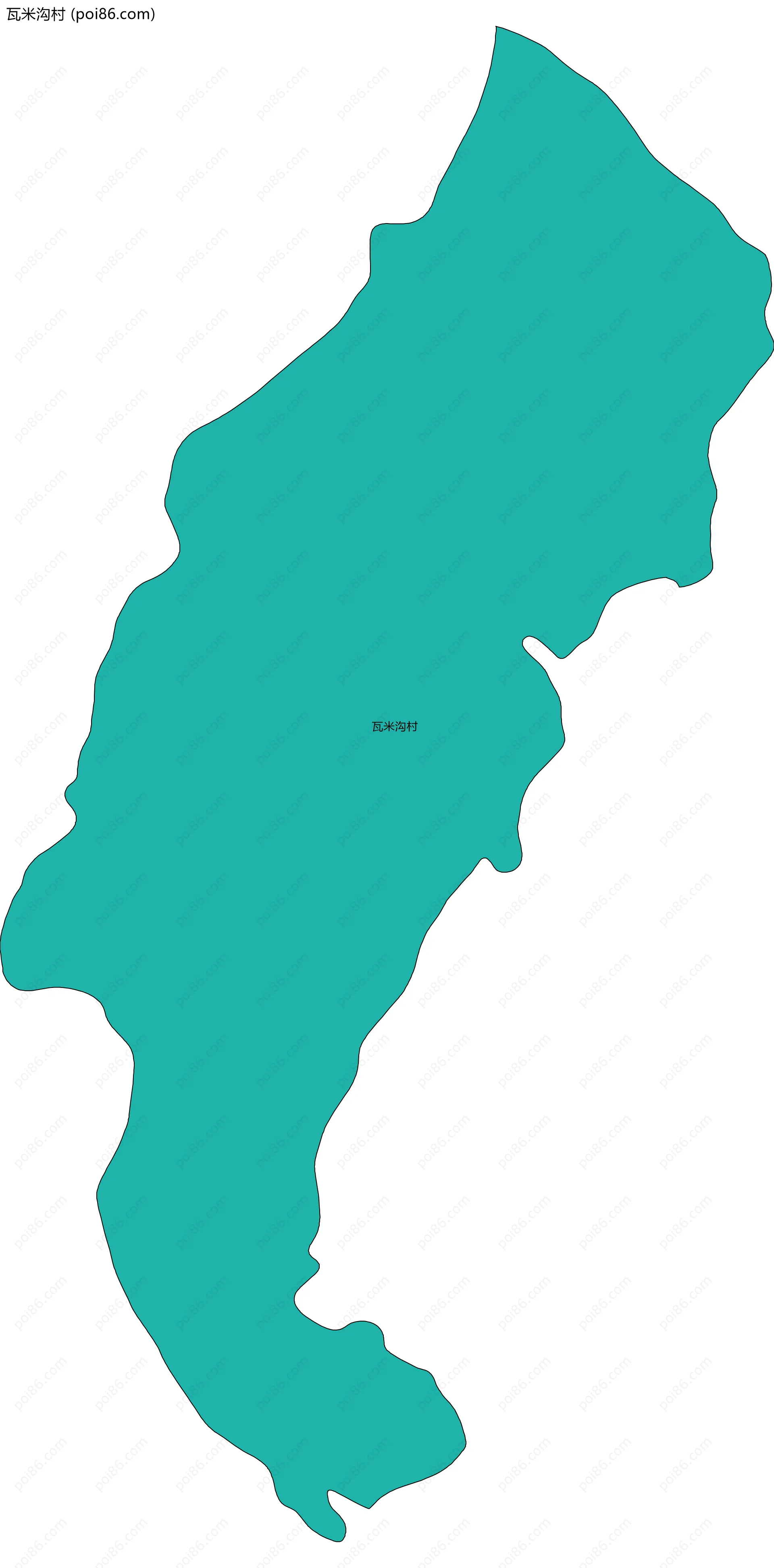 瓦米沟村边界地图