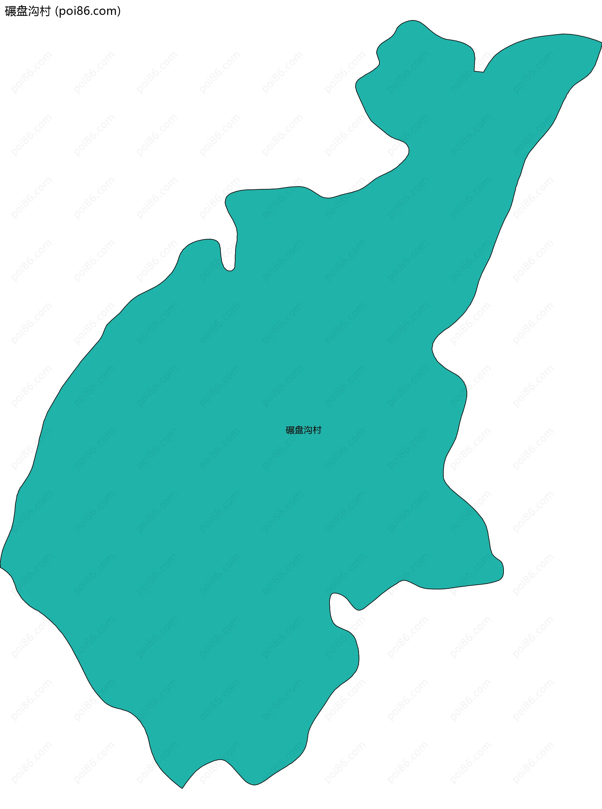 碾盘沟村边界地图