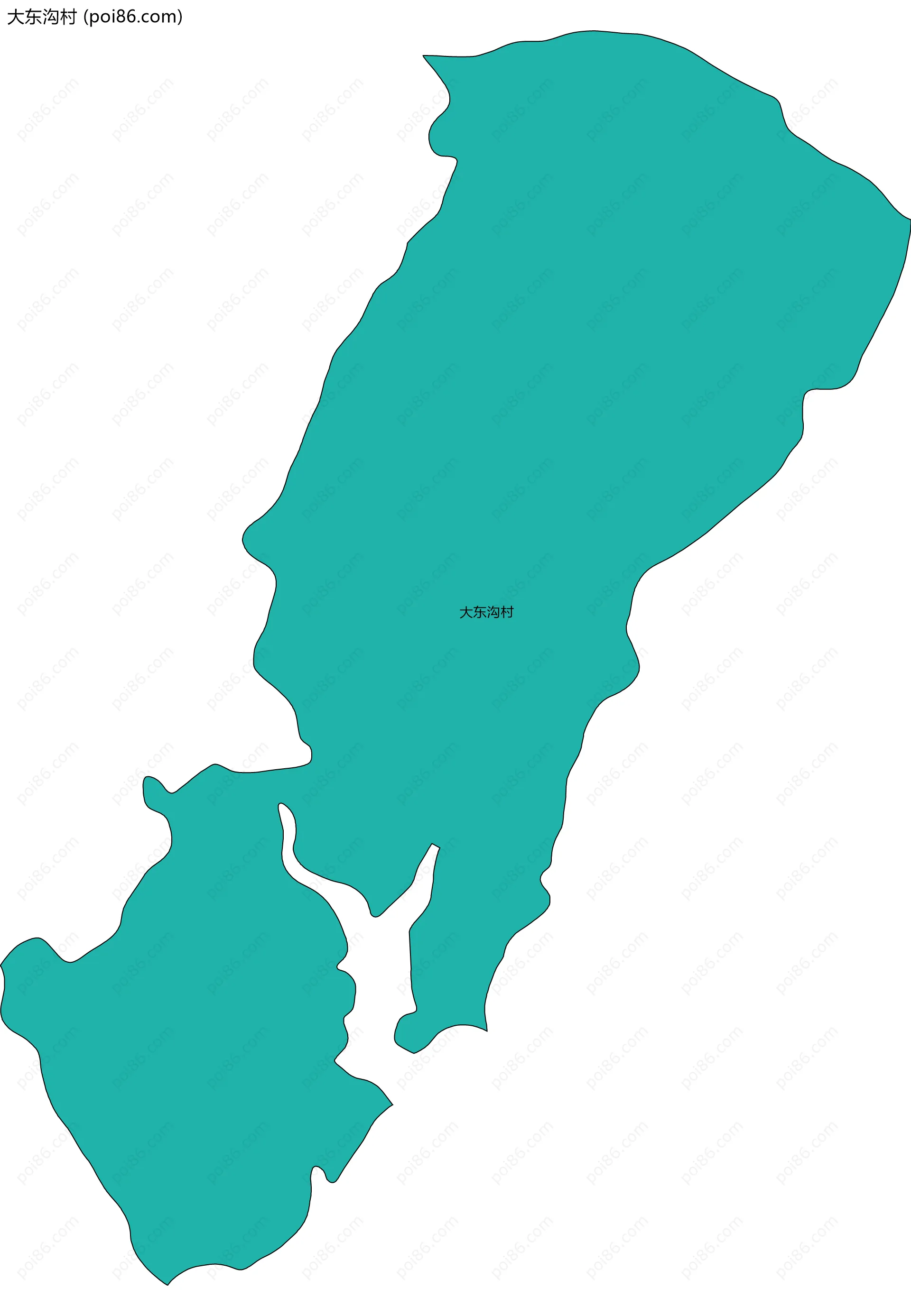 大东沟村边界地图