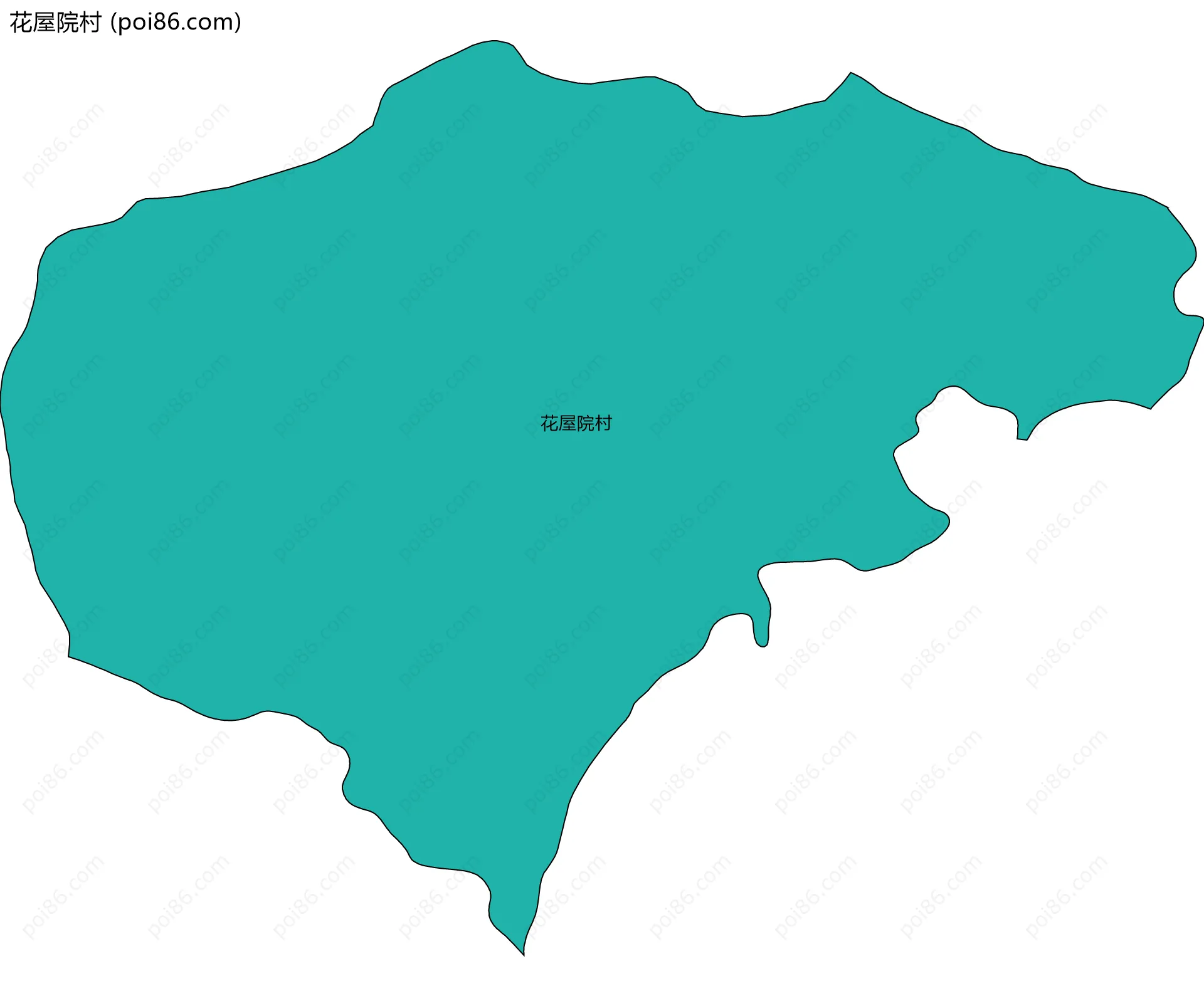 花屋院村边界地图