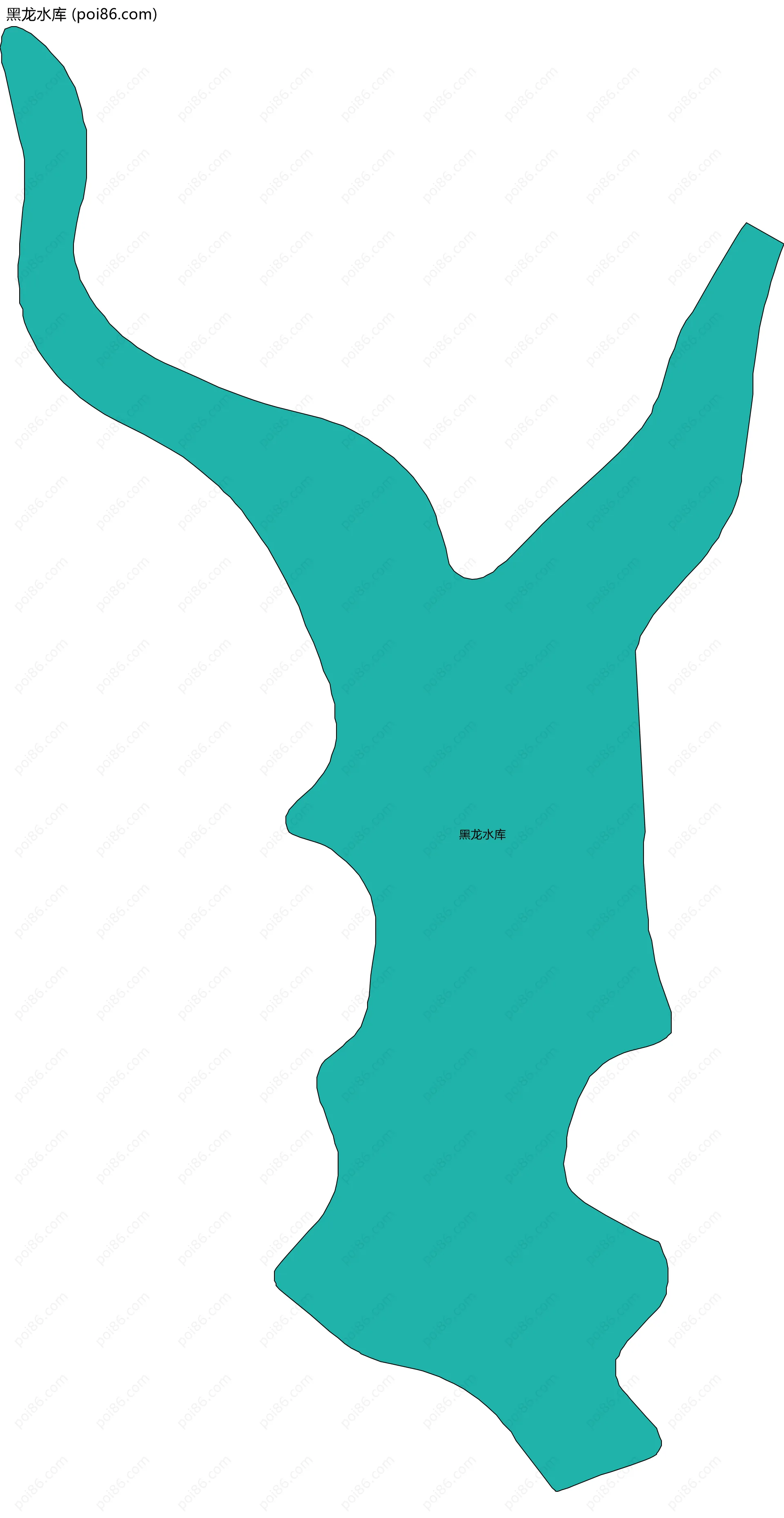 黑龙水库边界地图