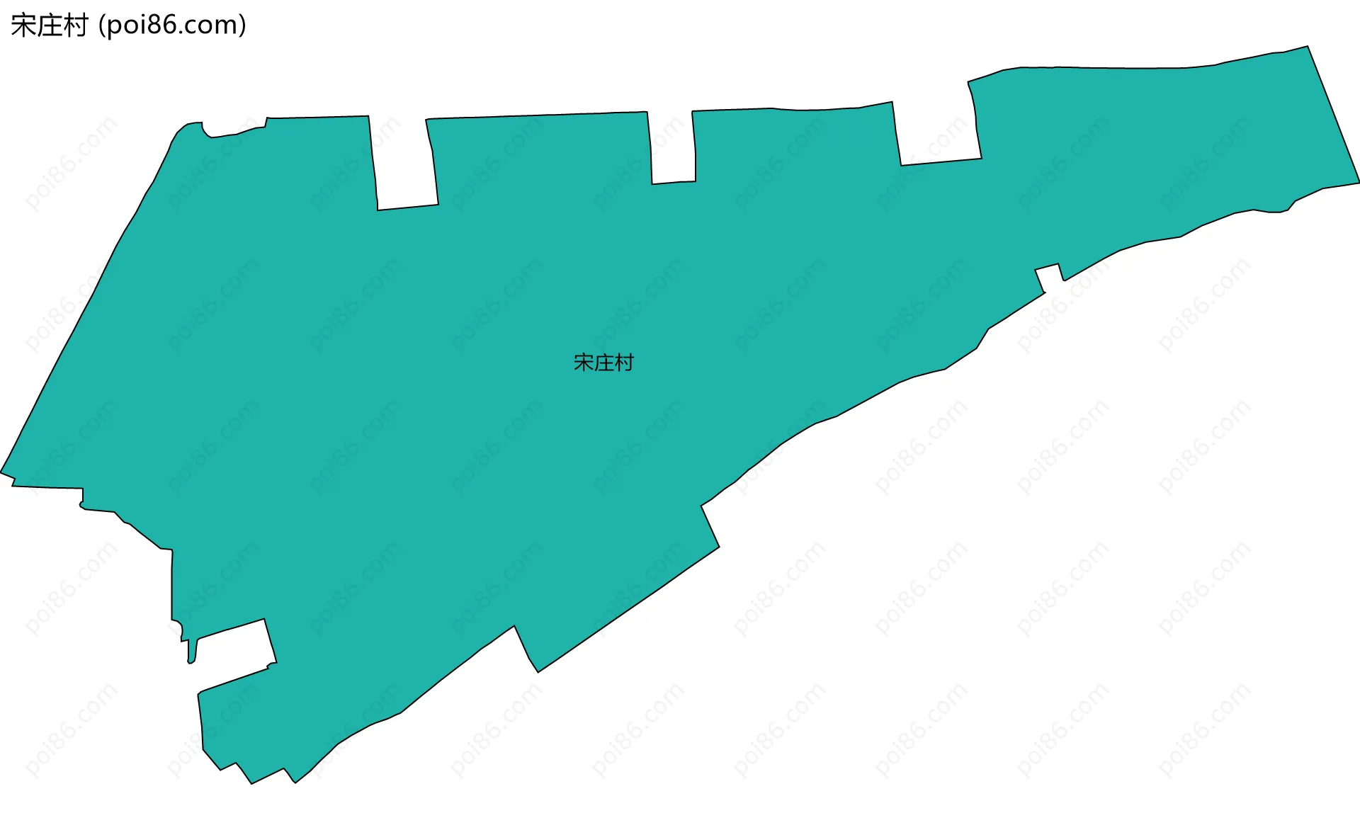 宋庄村边界地图