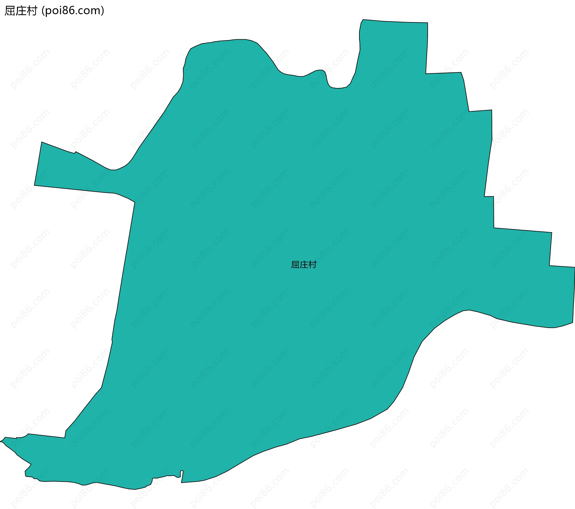 屈庄村边界地图