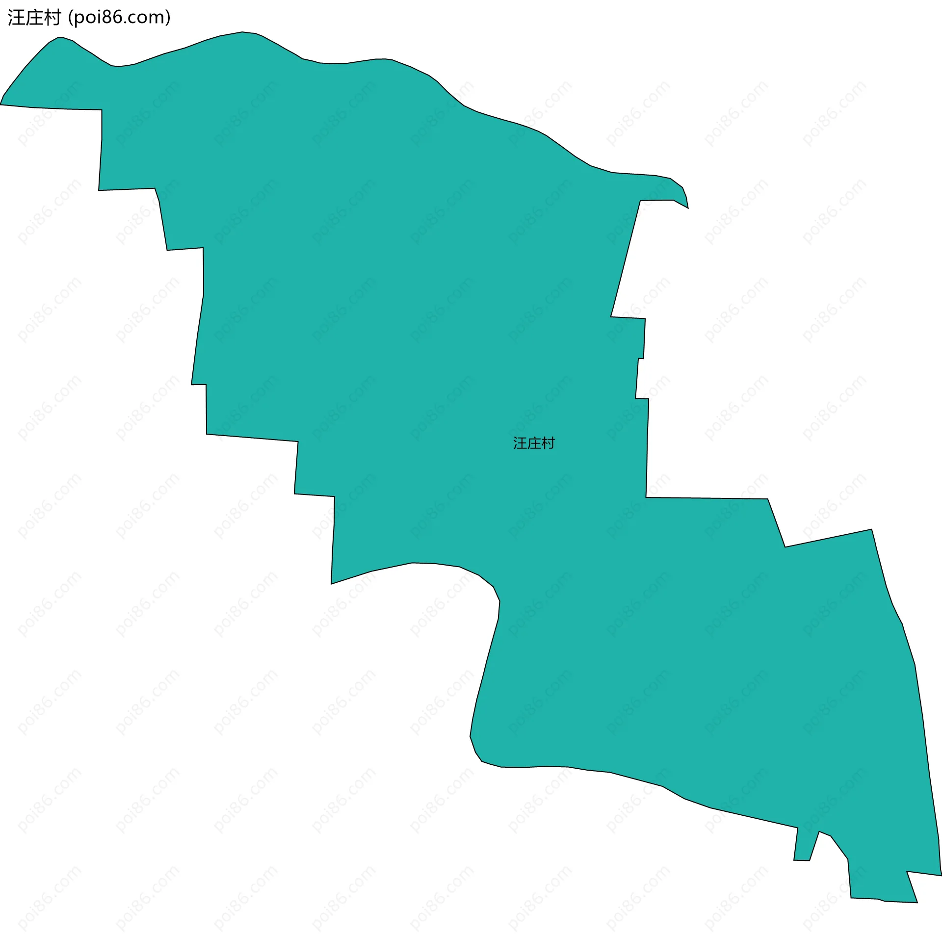 汪庄村边界地图