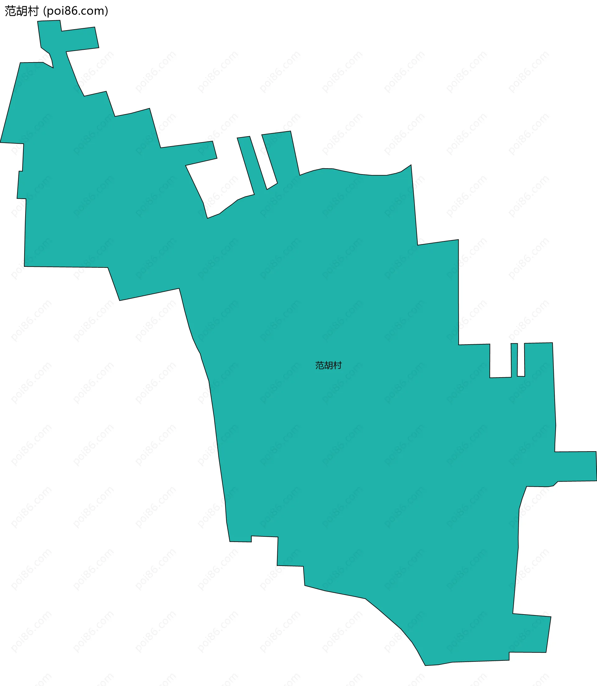 范胡村边界地图