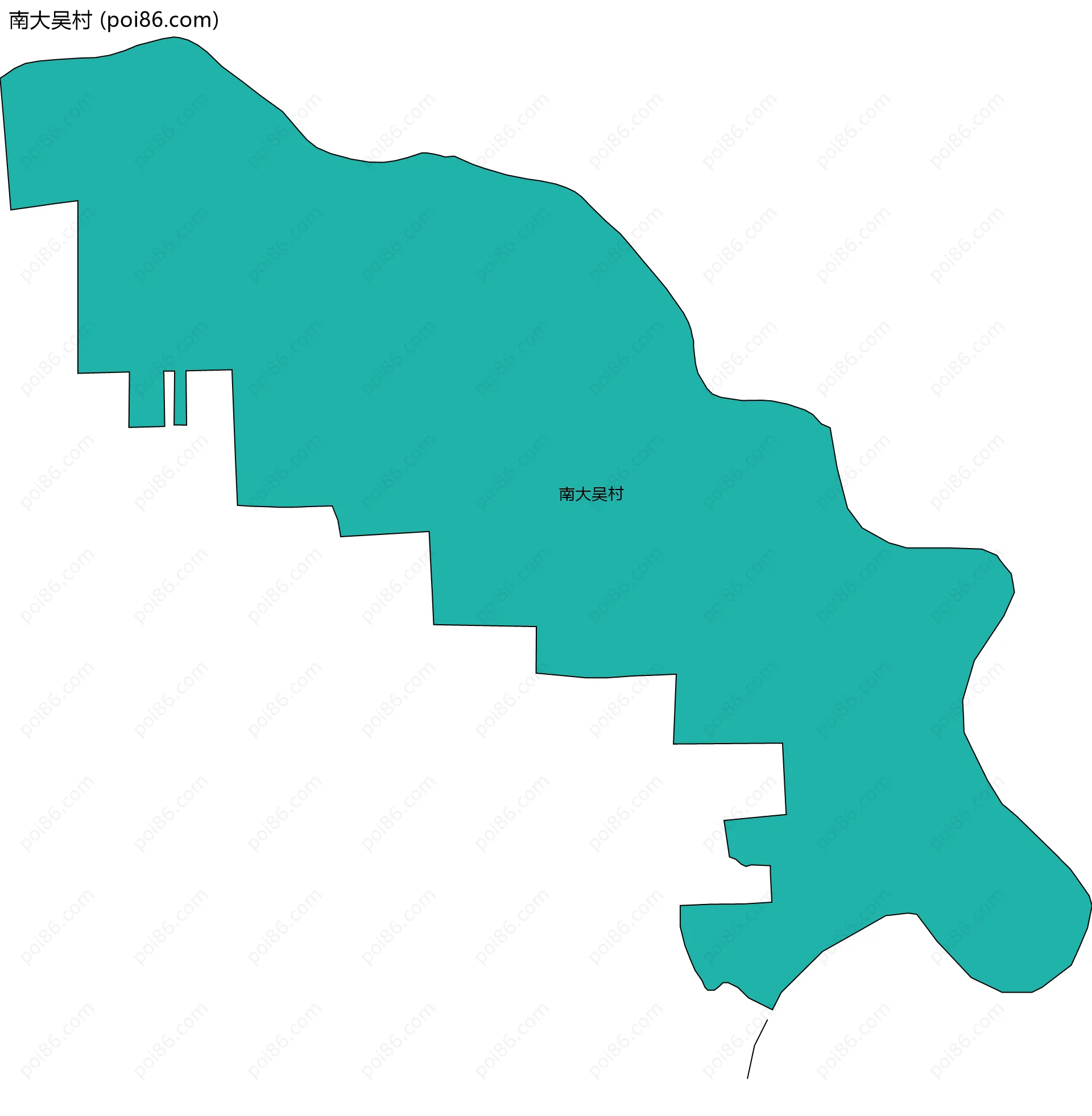 南大吴村边界地图