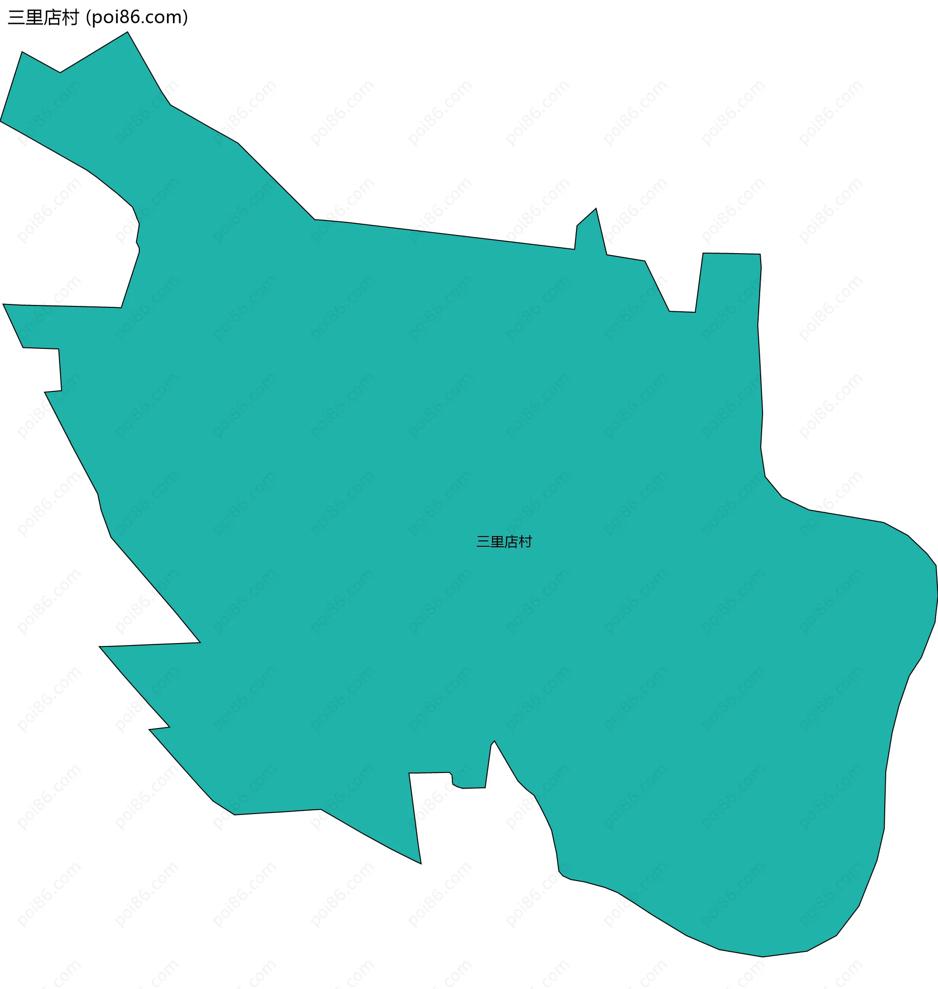 三里店村边界地图