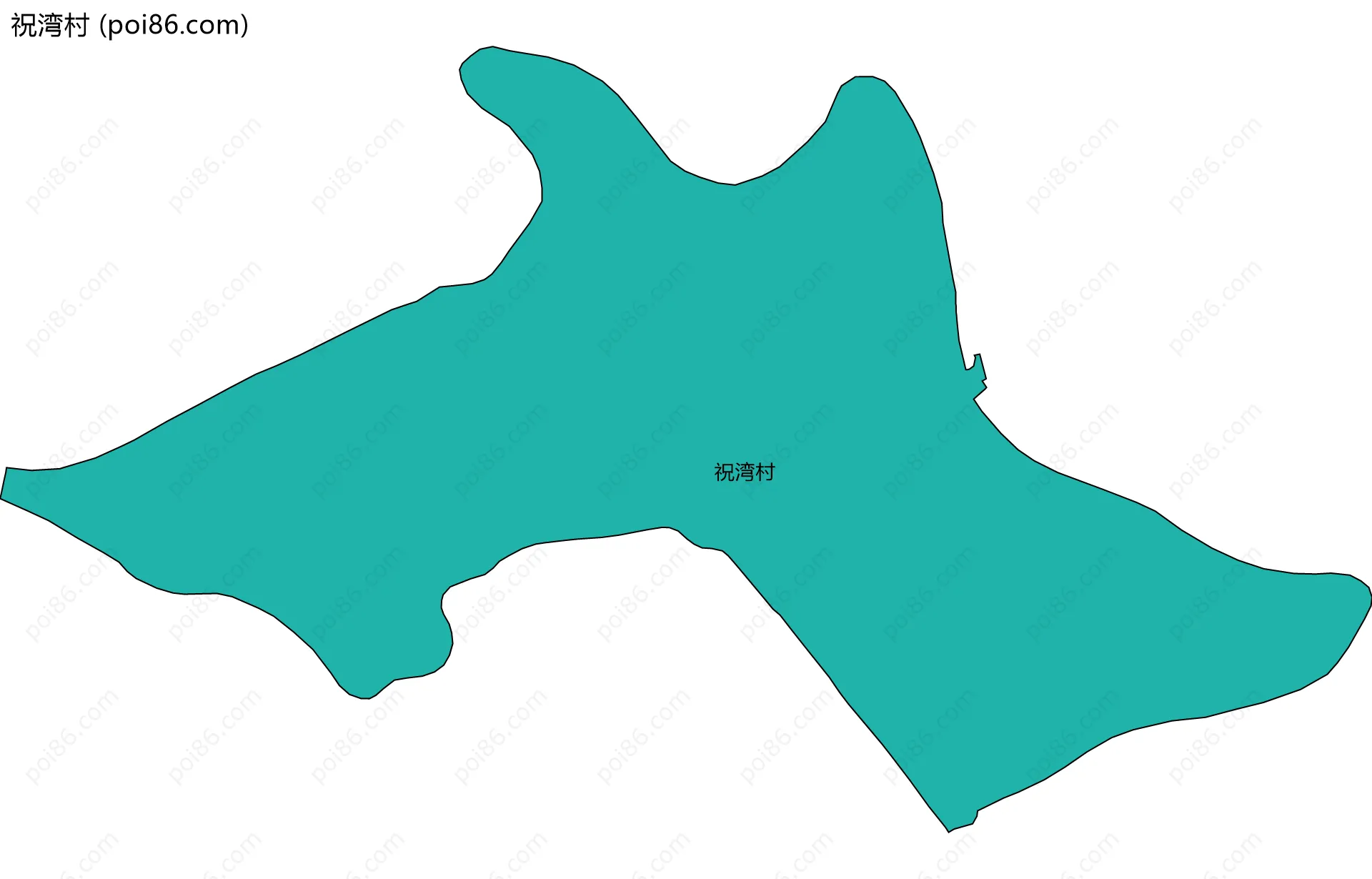 祝湾村边界地图