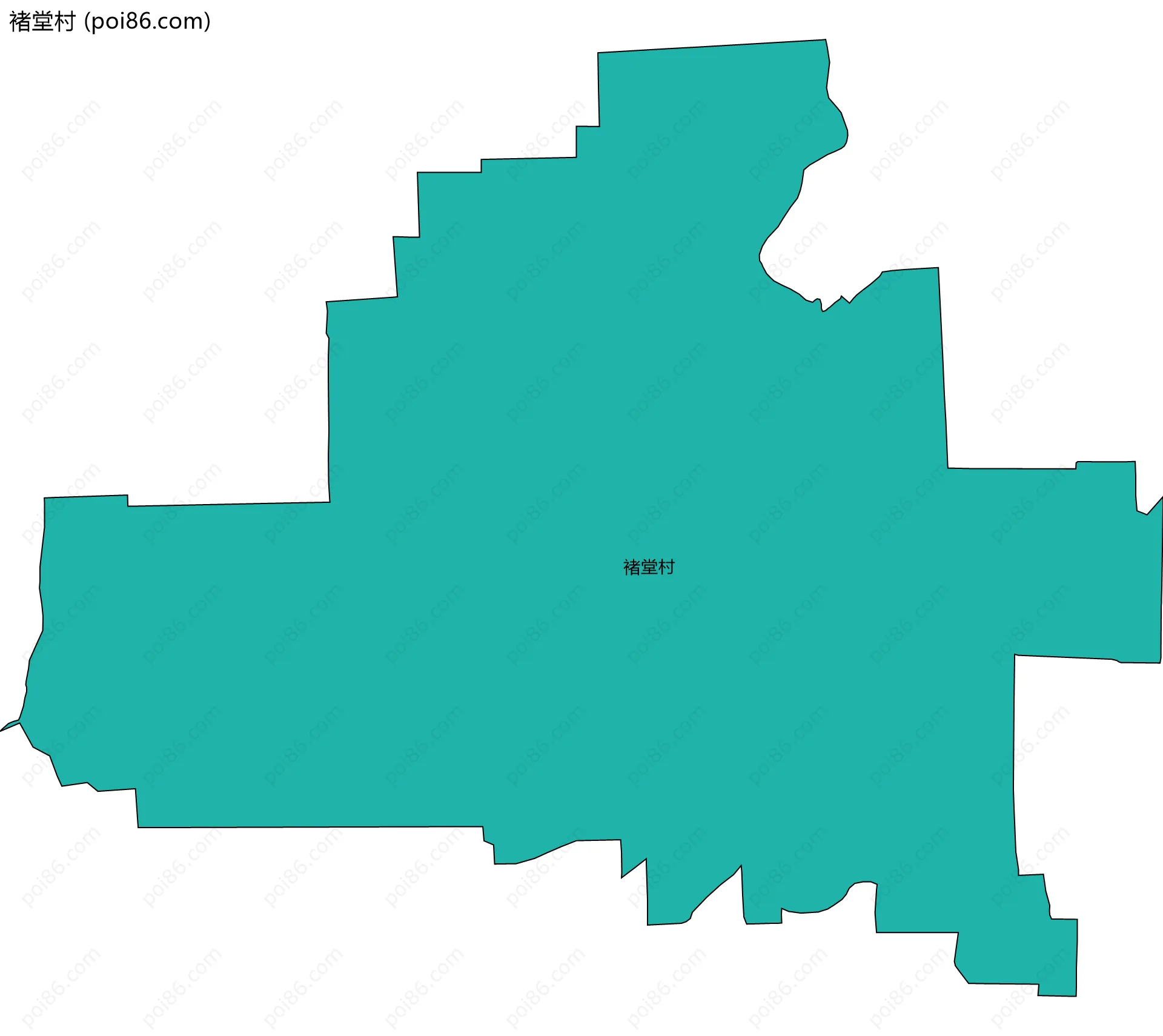 褚堂村边界地图