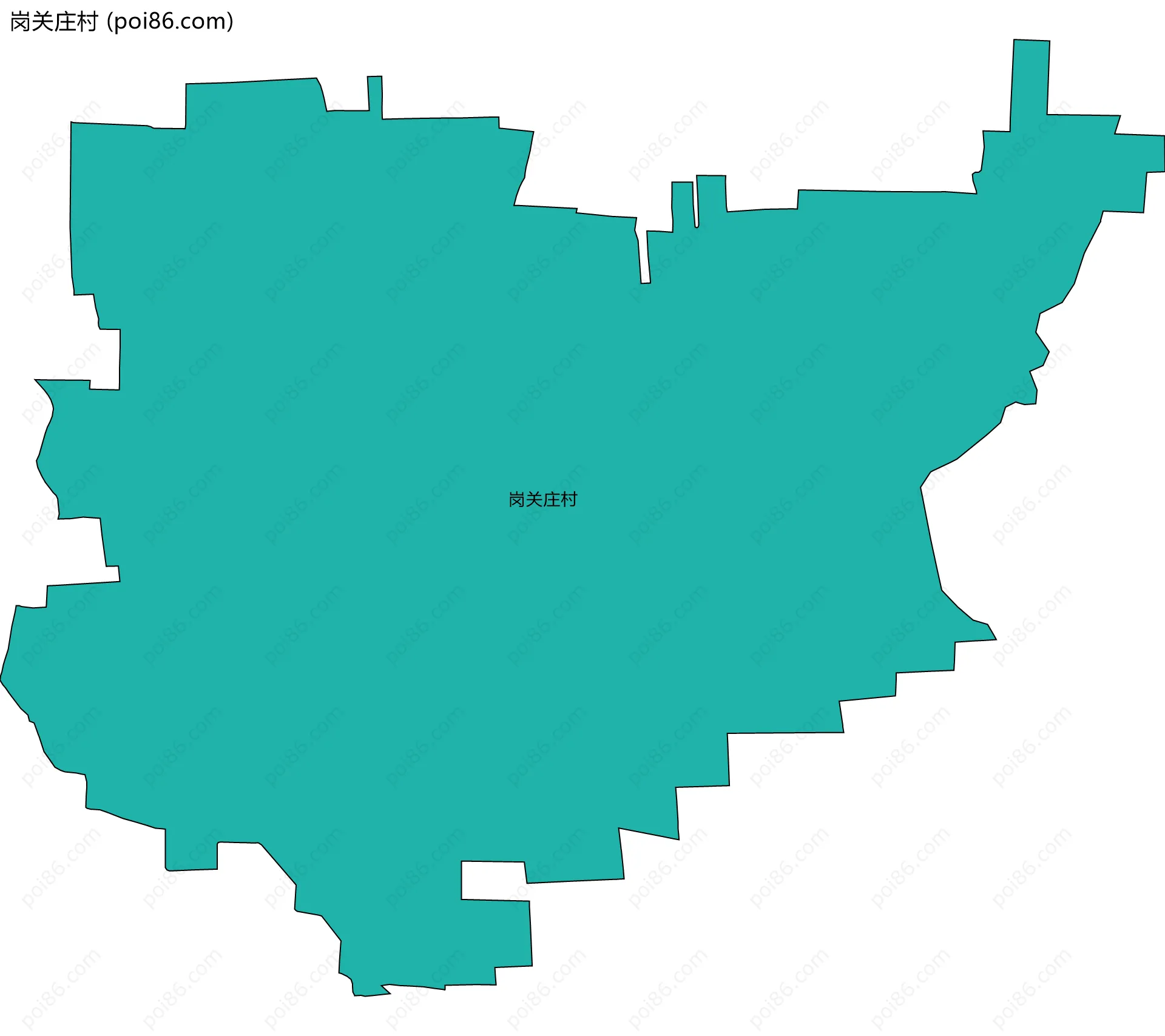 岗关庄村边界地图