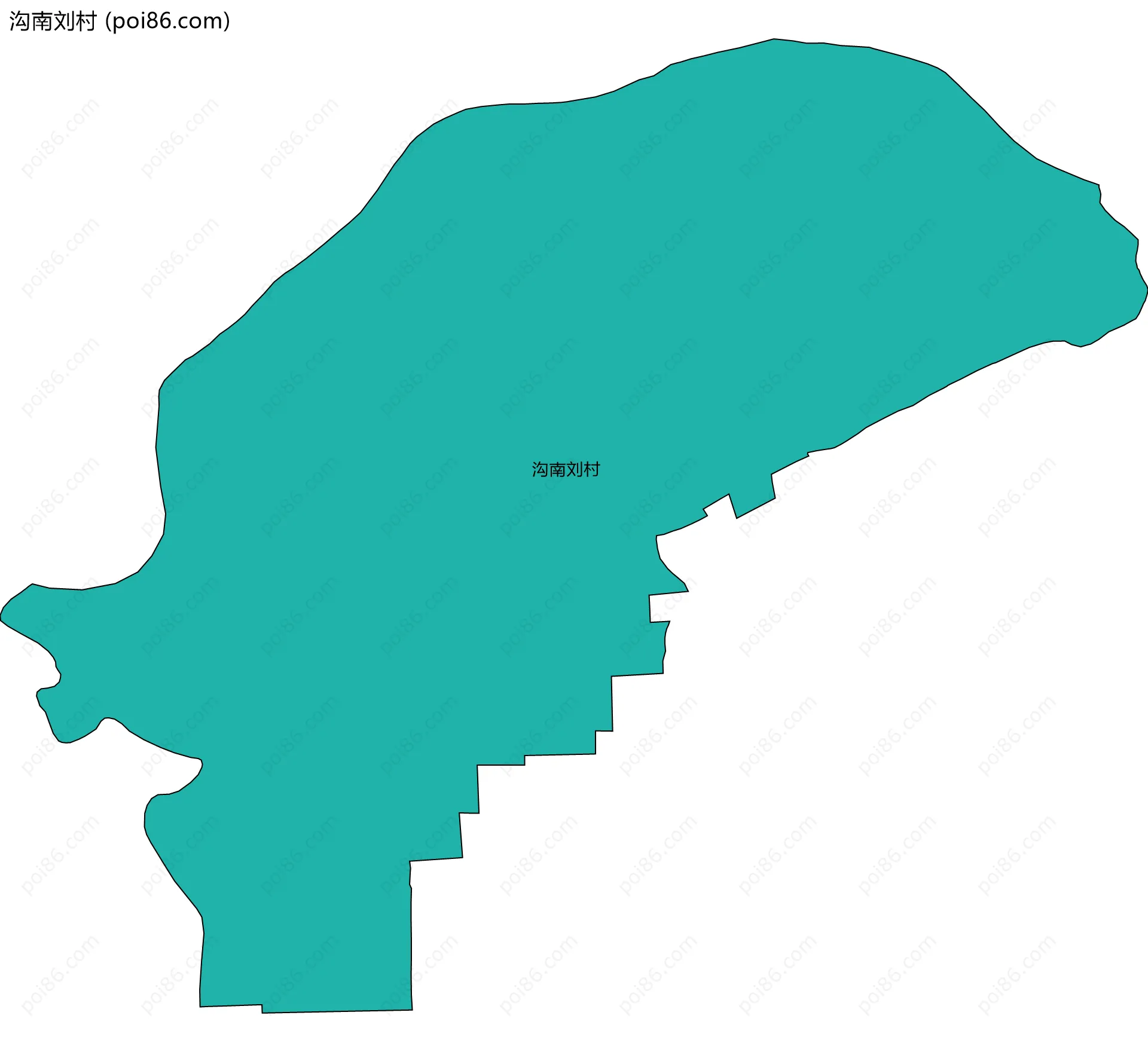 沟南刘村边界地图