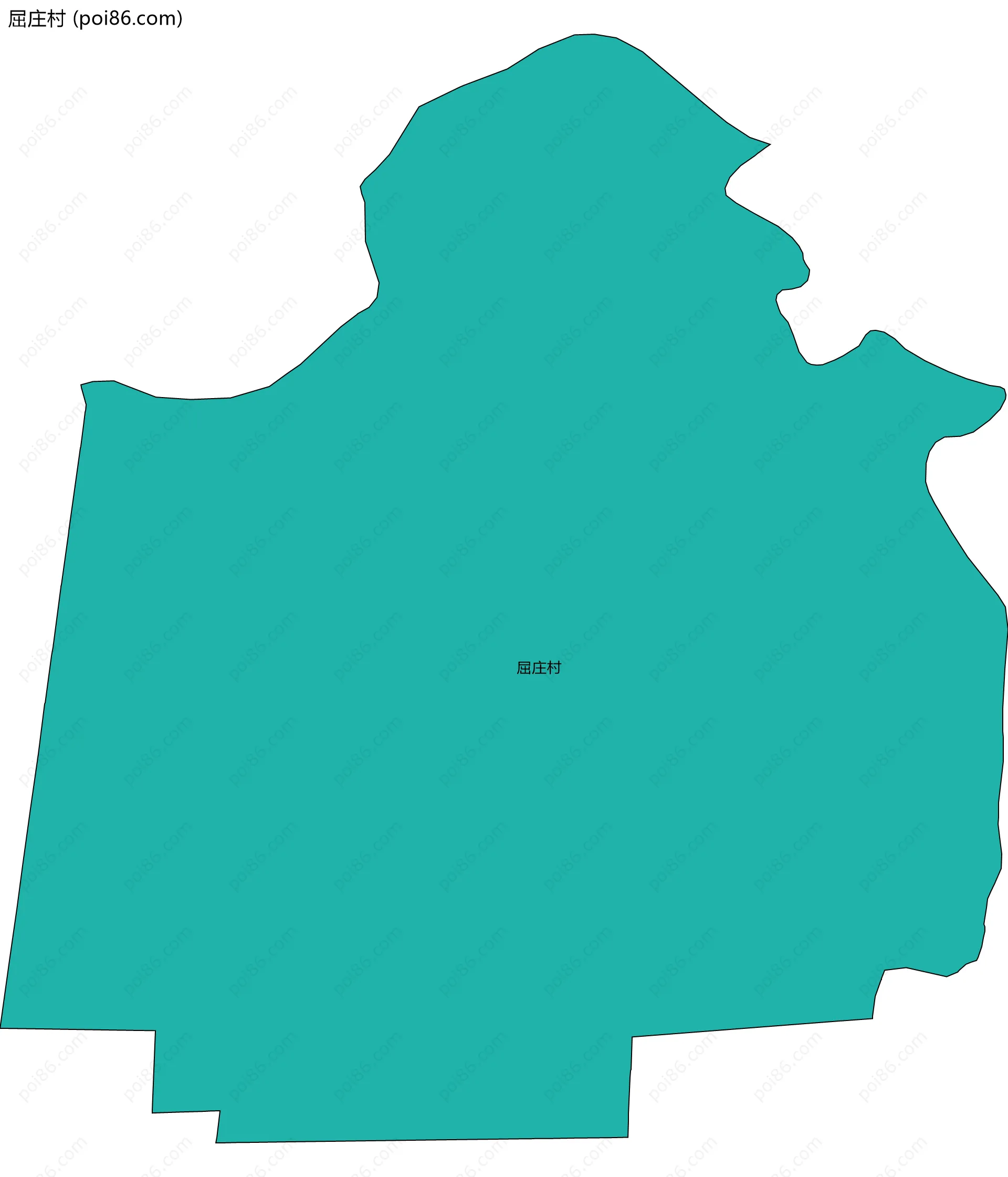 屈庄村边界地图