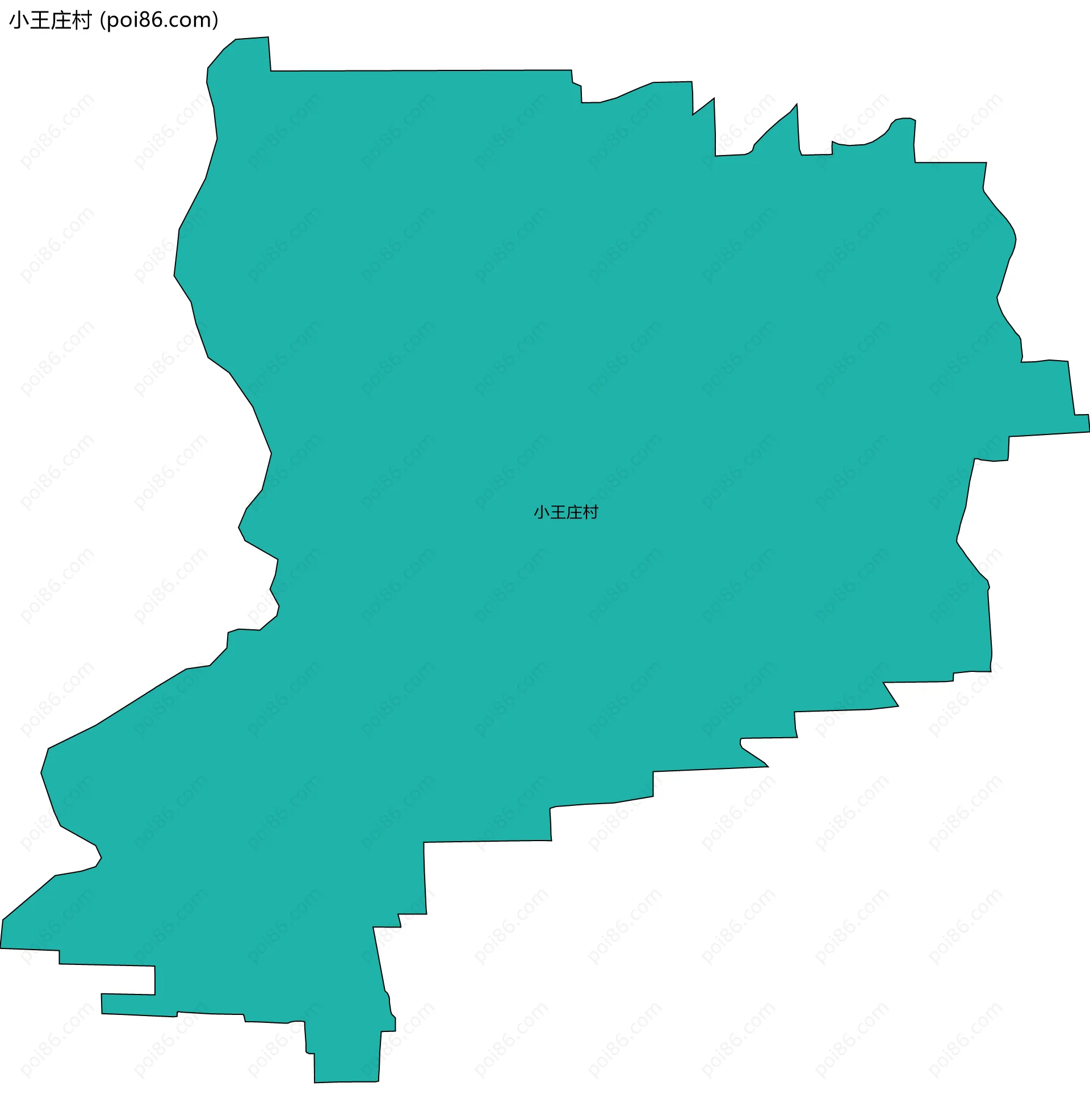 小王庄村边界地图