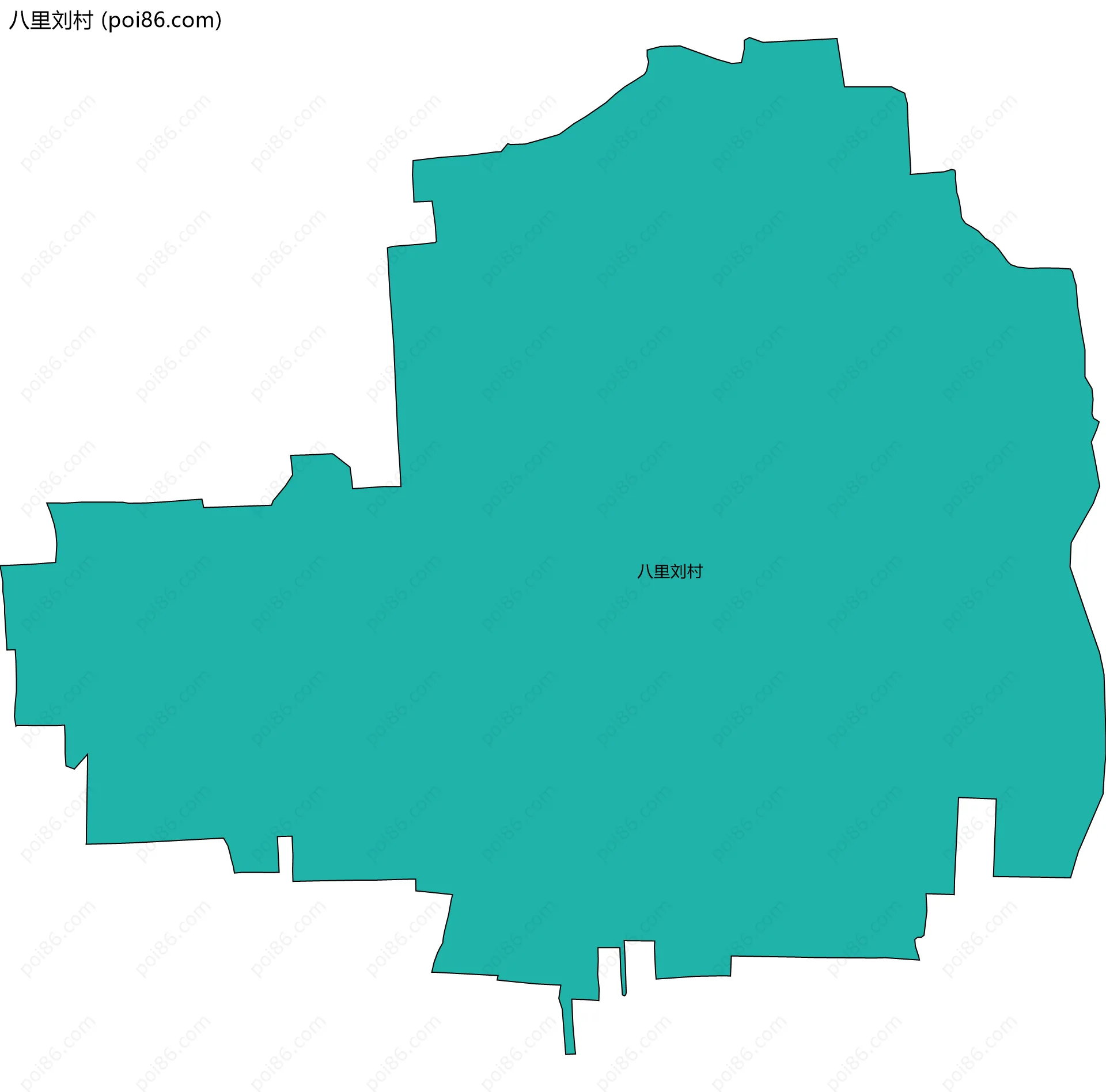 八里刘村边界地图