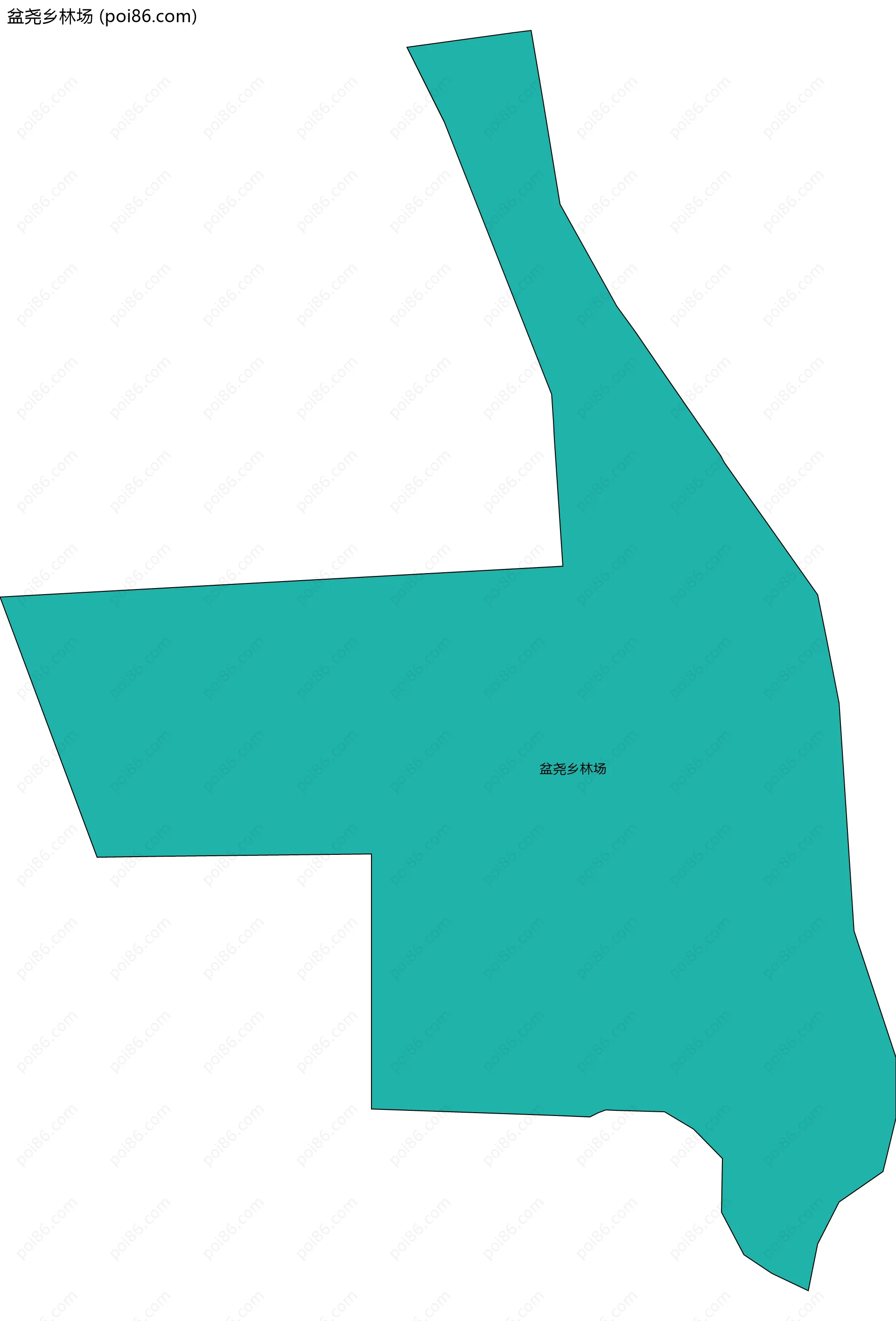 盆尧乡林场边界地图