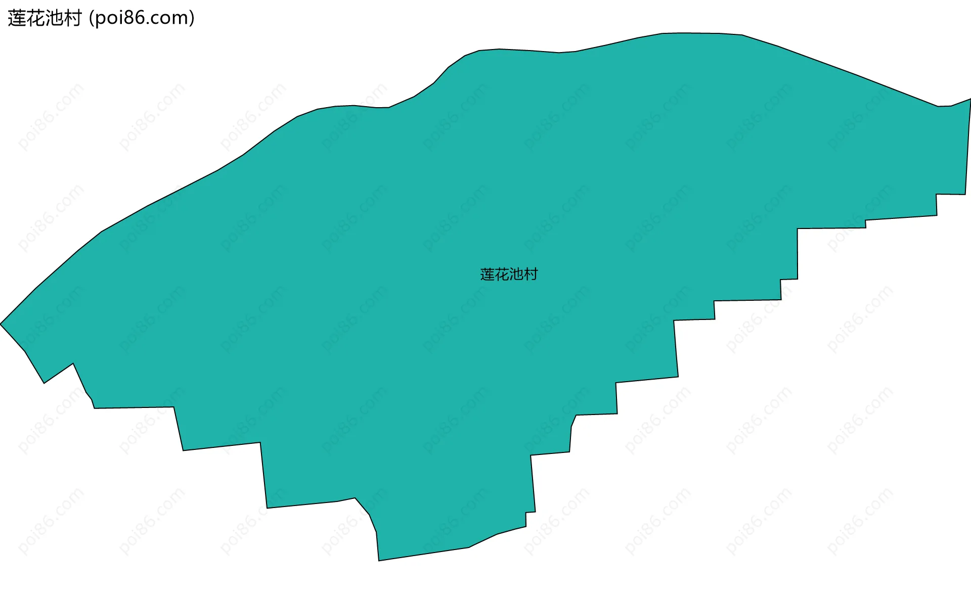 莲花池村边界地图