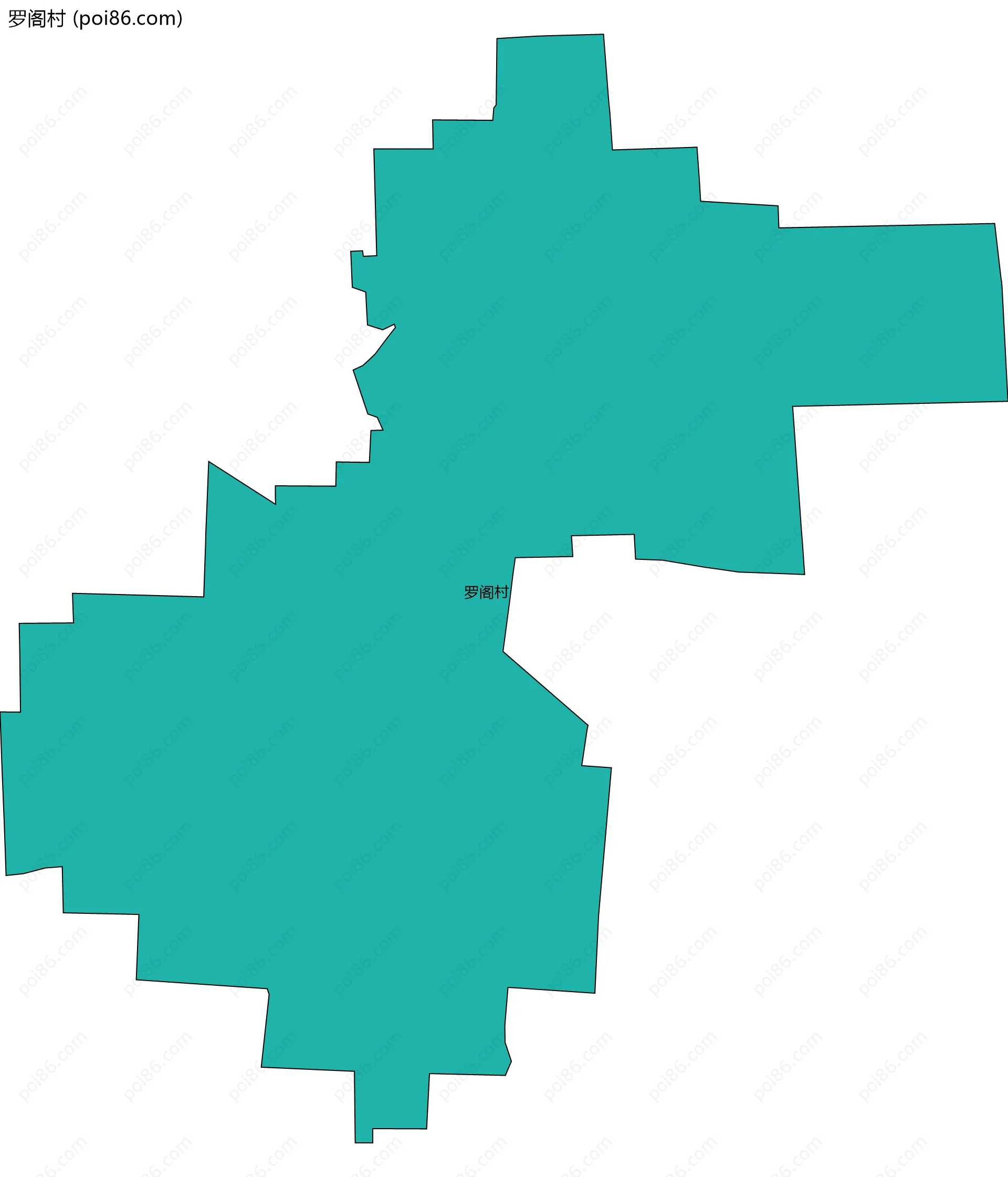 罗阁村边界地图