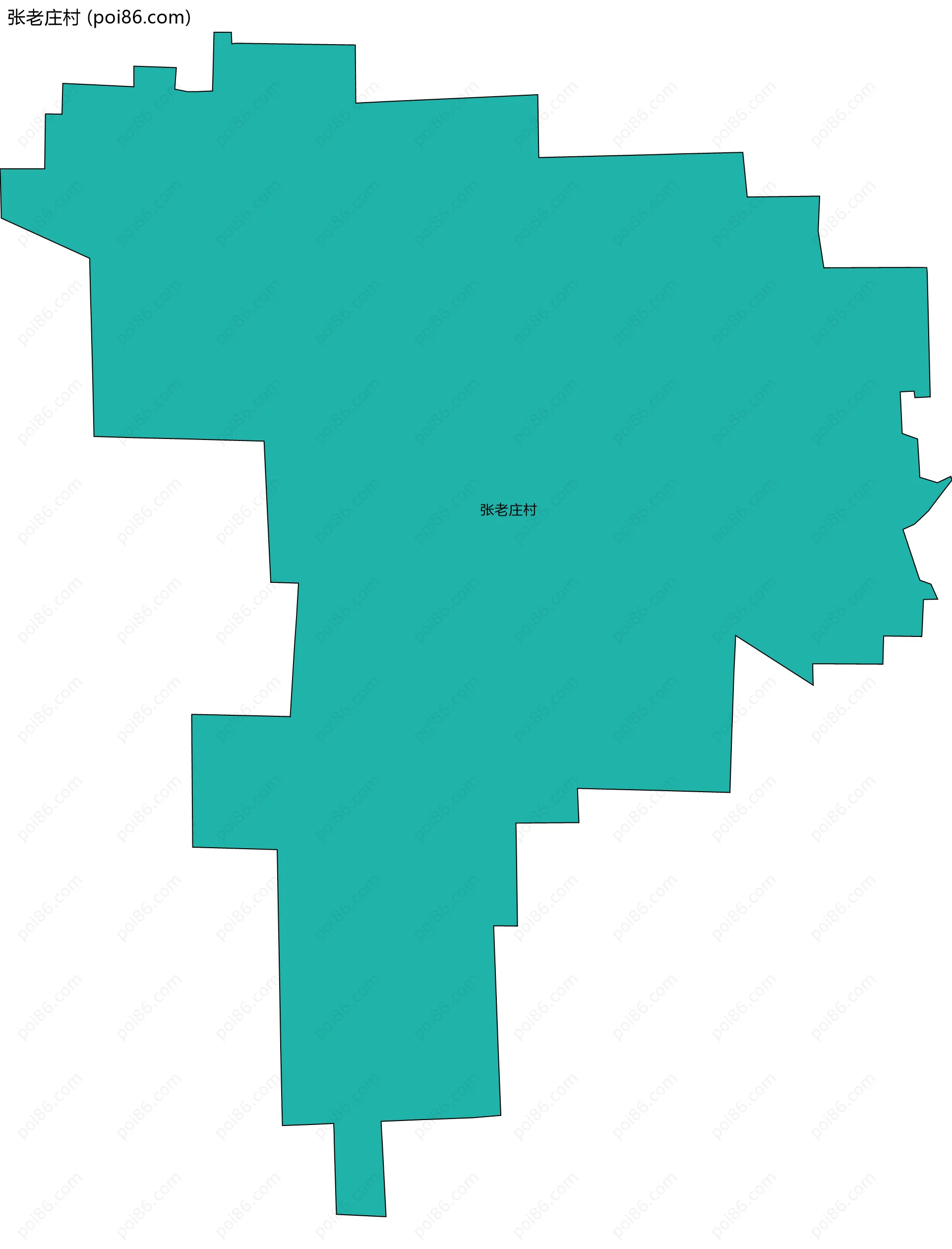 张老庄村边界地图