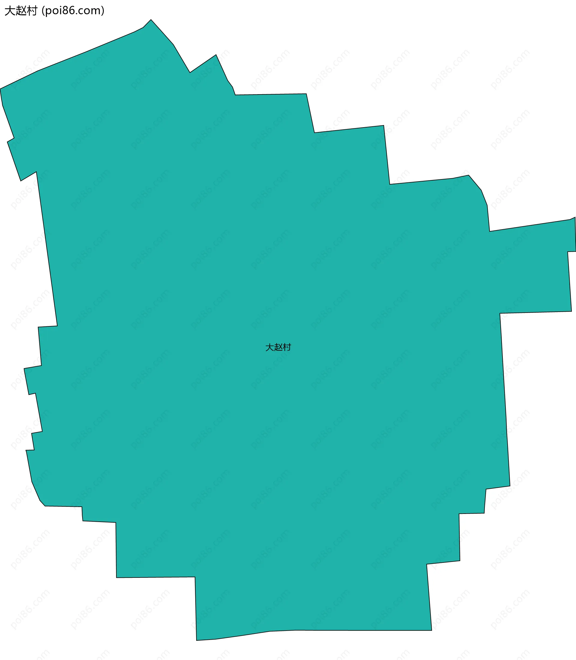 大赵村边界地图