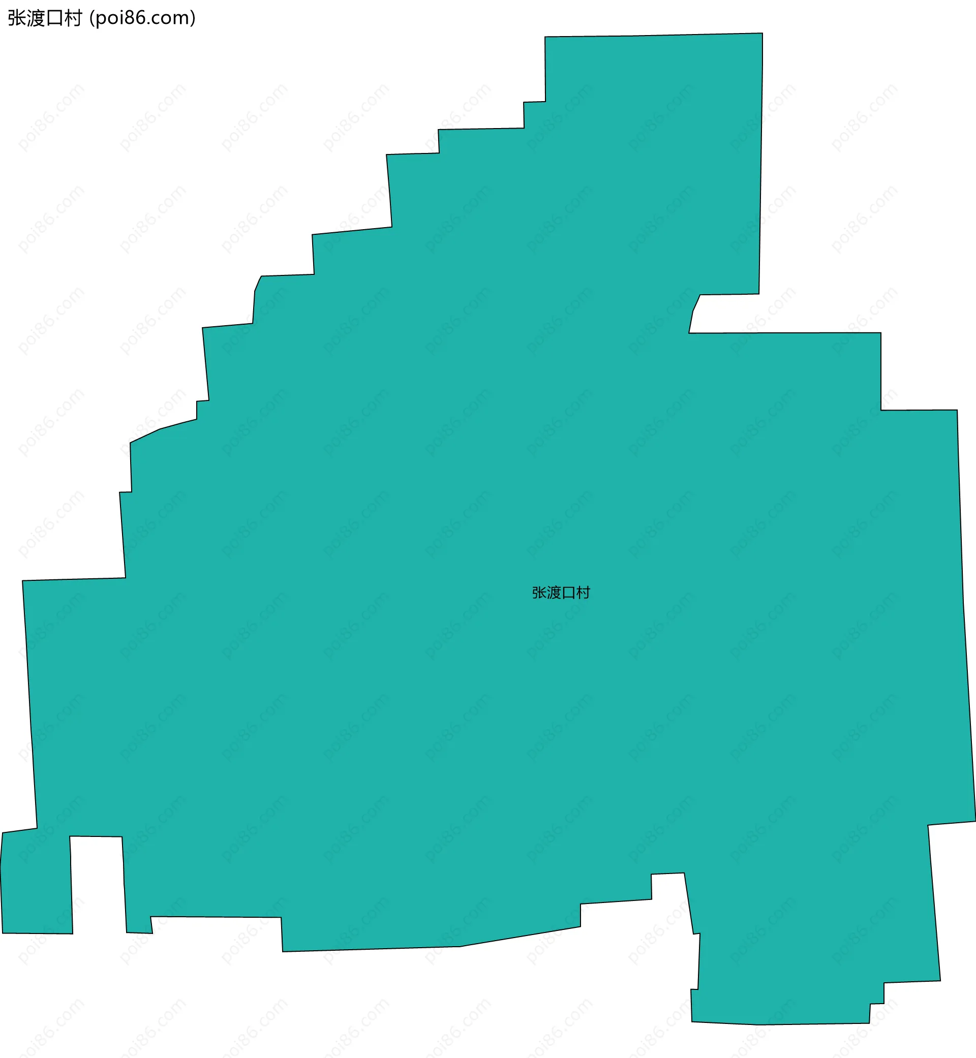 张渡口村边界地图