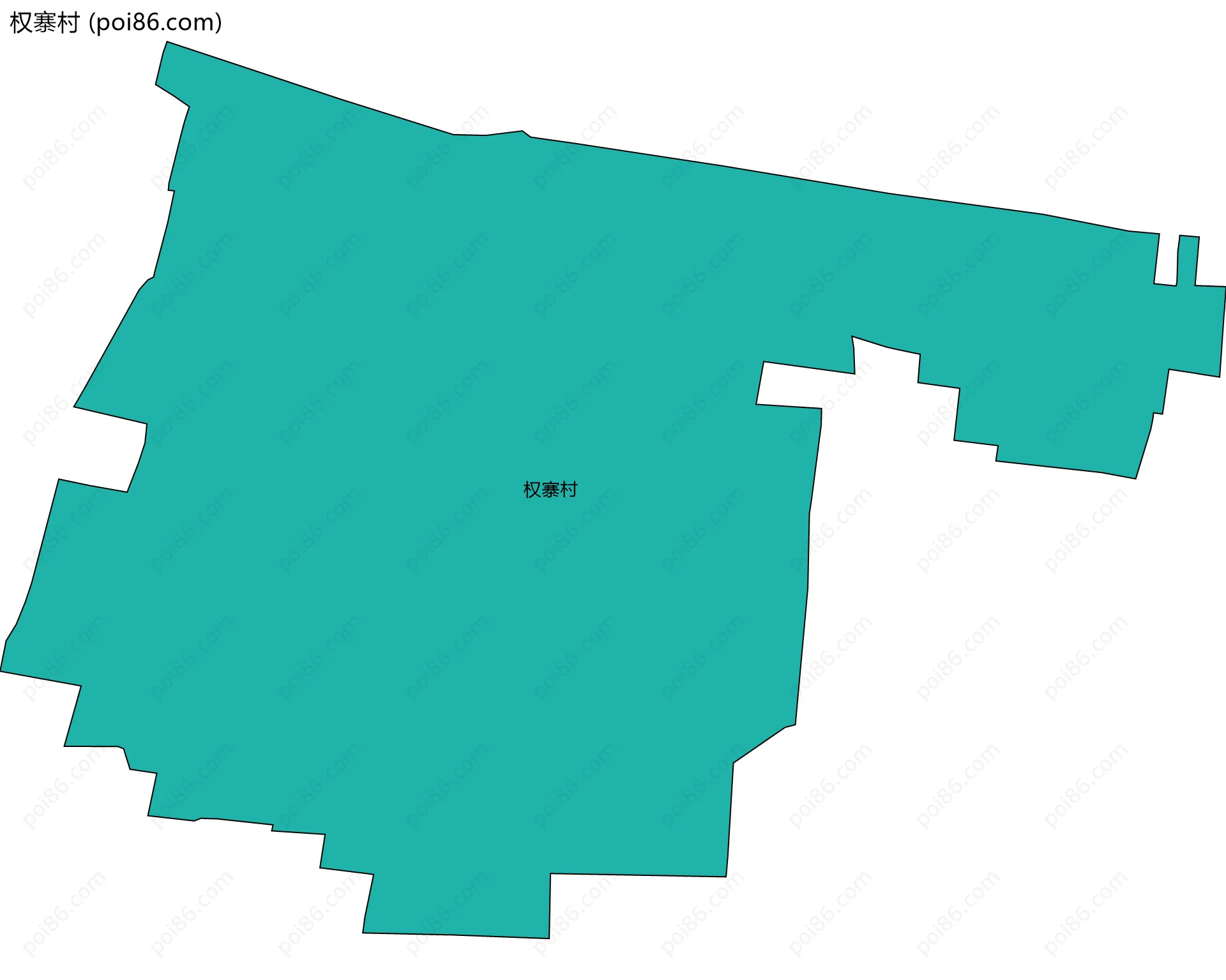 权寨村边界地图