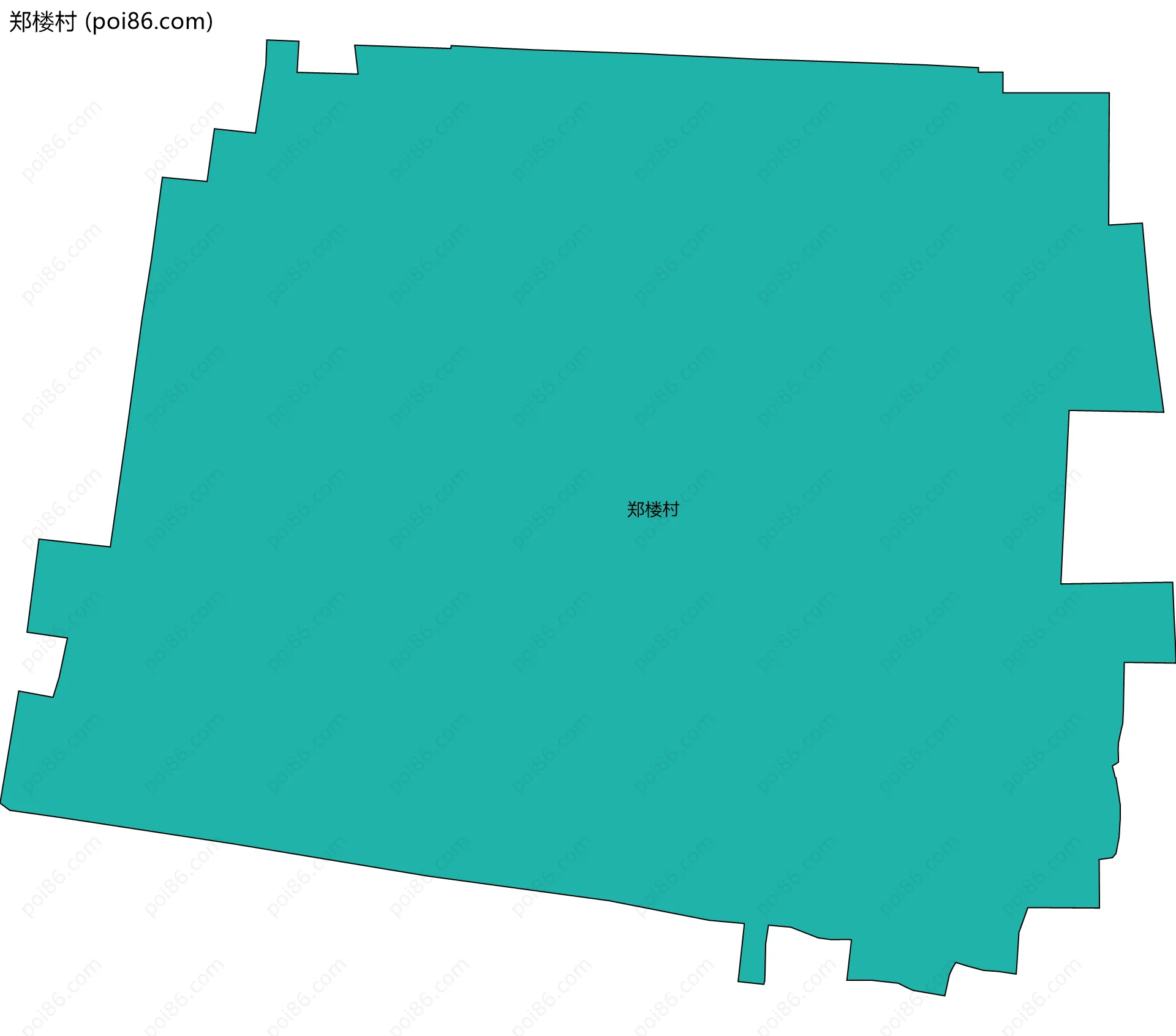 郑楼村边界地图