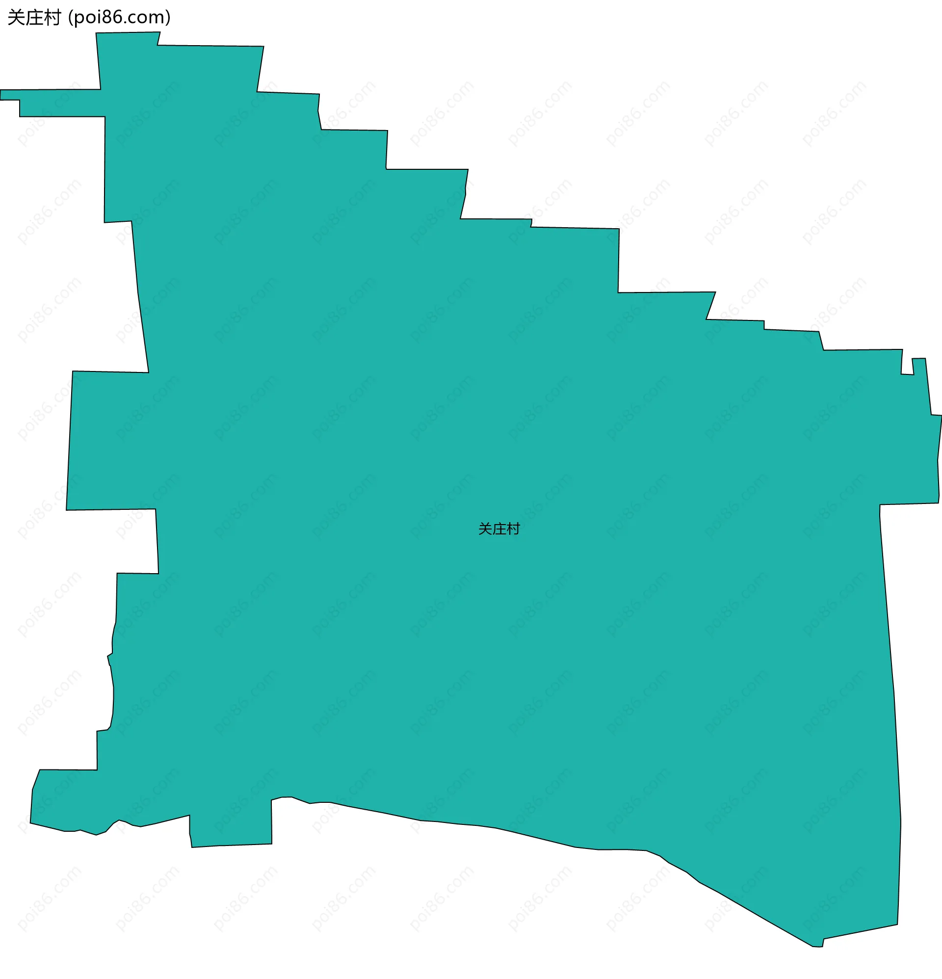 关庄村边界地图