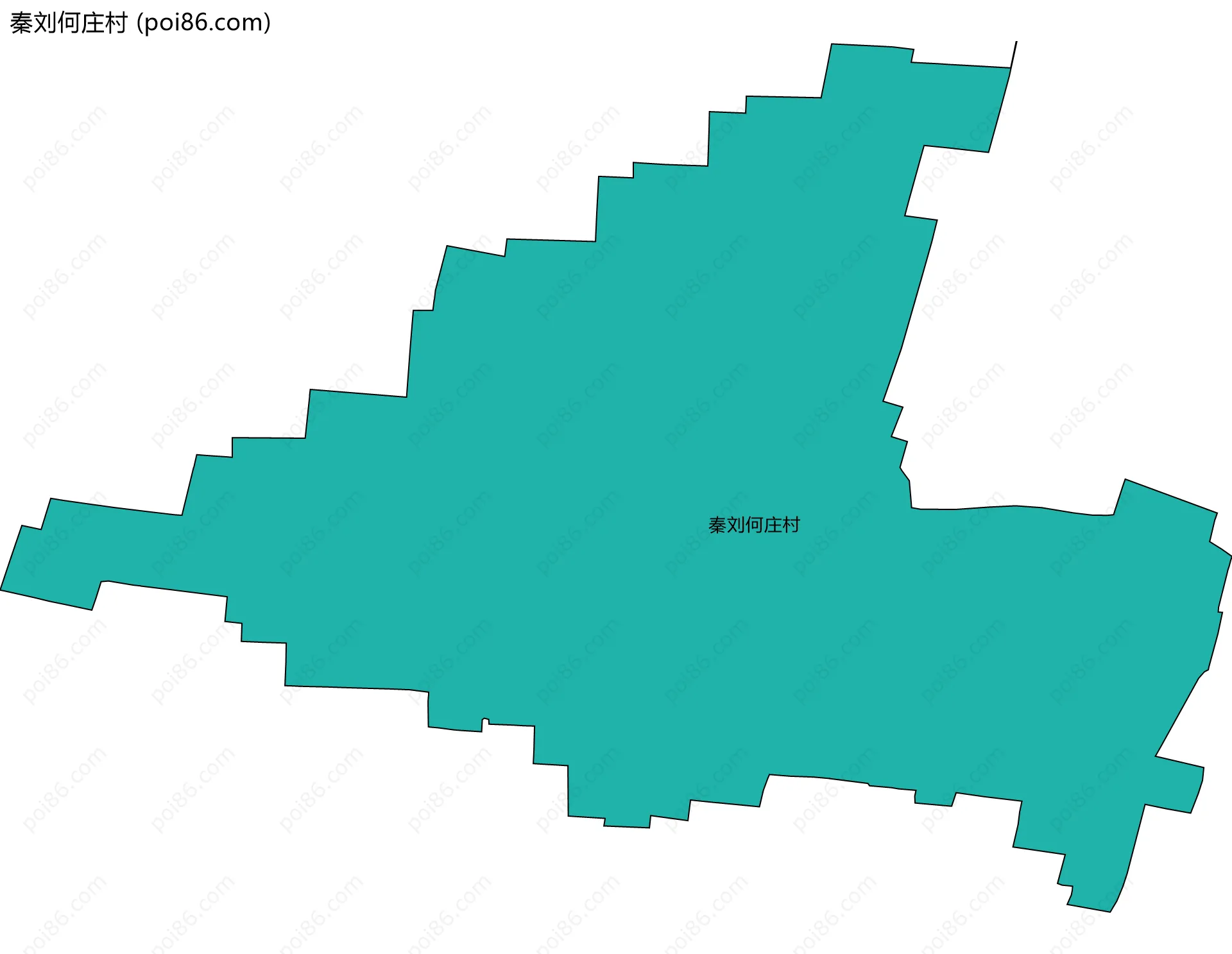 秦刘何庄村边界地图