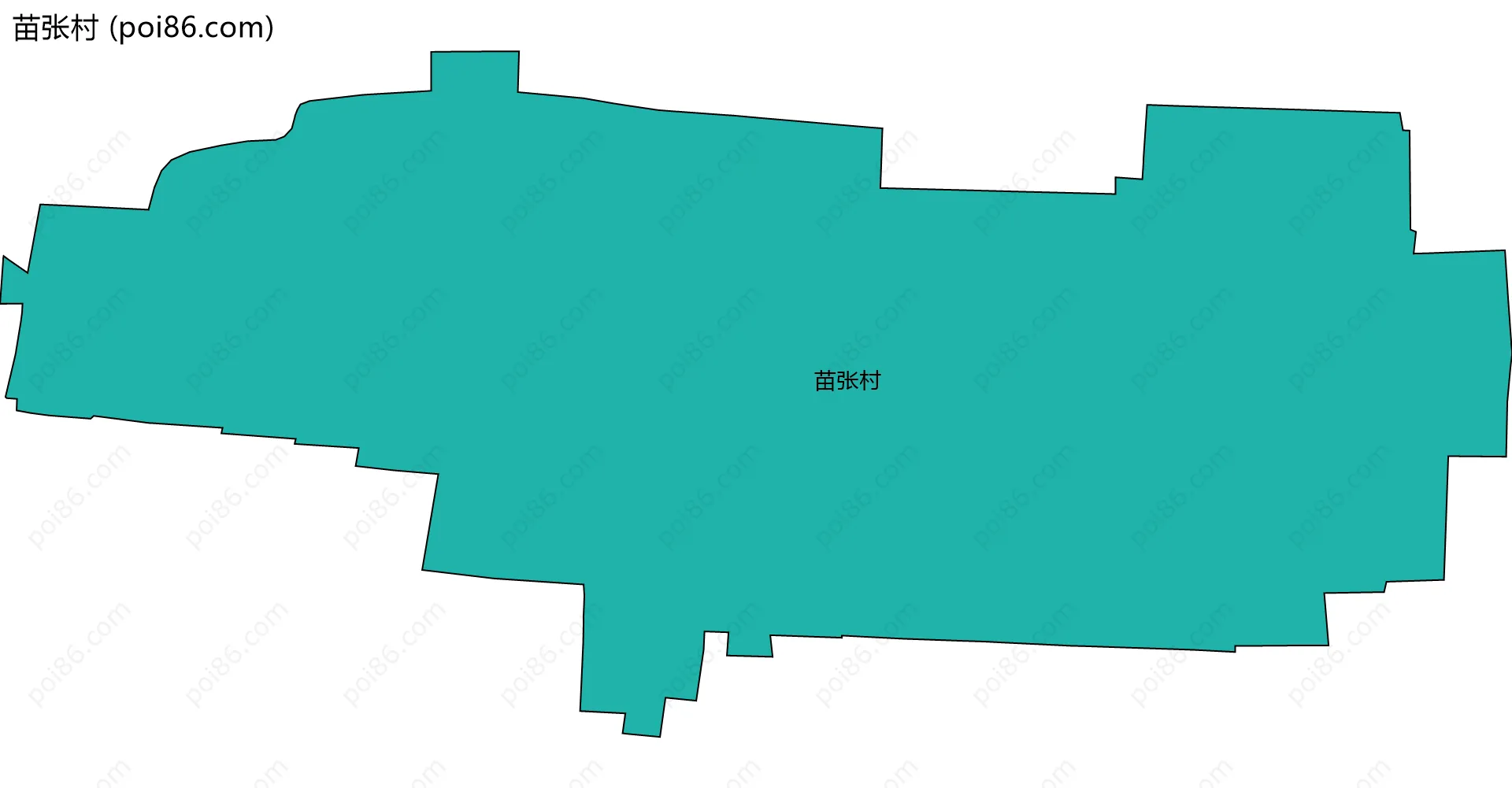 苗张村边界地图