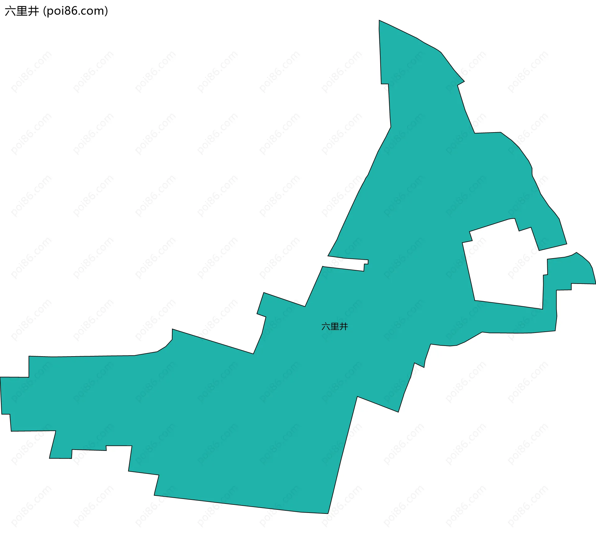 六里井边界地图