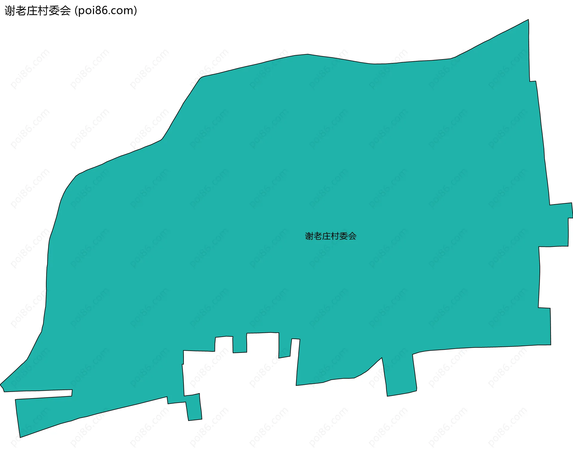 谢老庄村委会边界地图