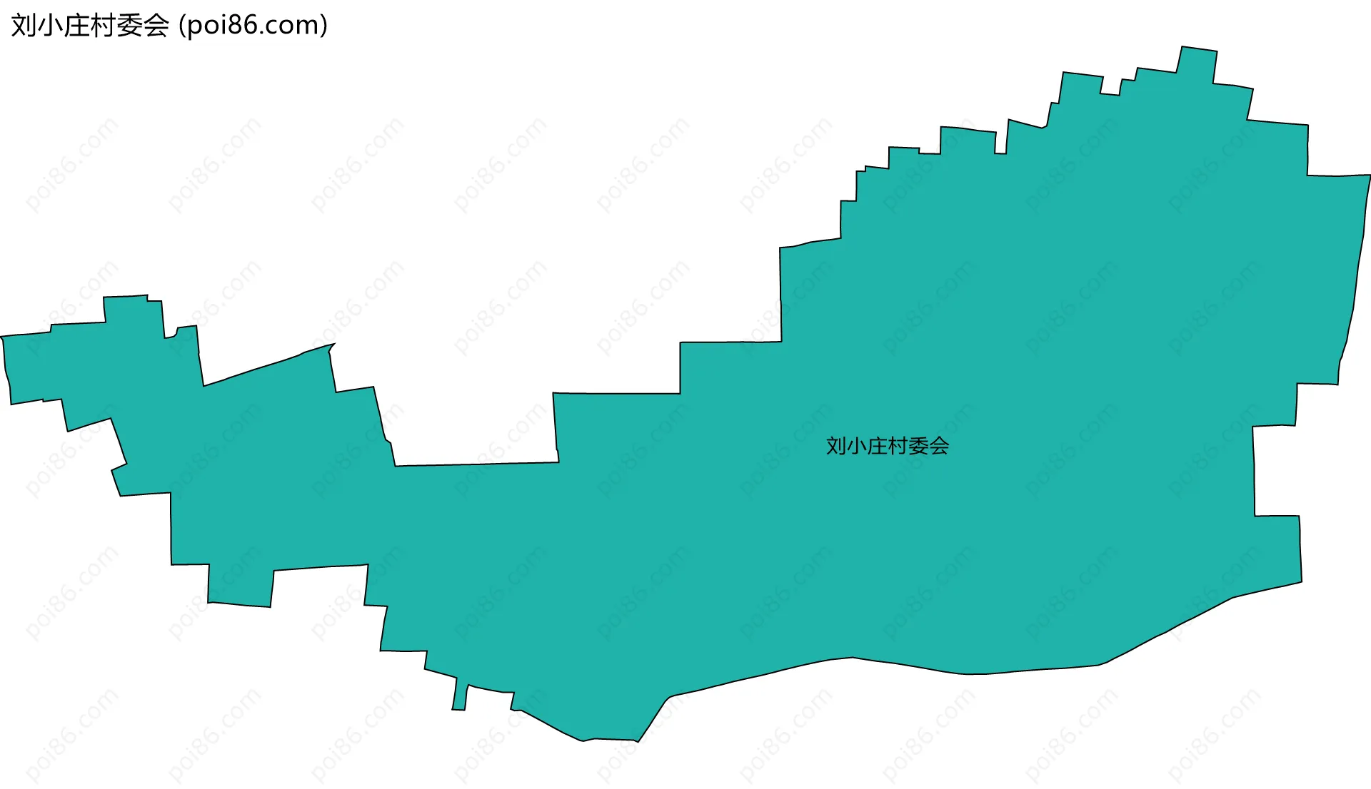 刘小庄村委会边界地图