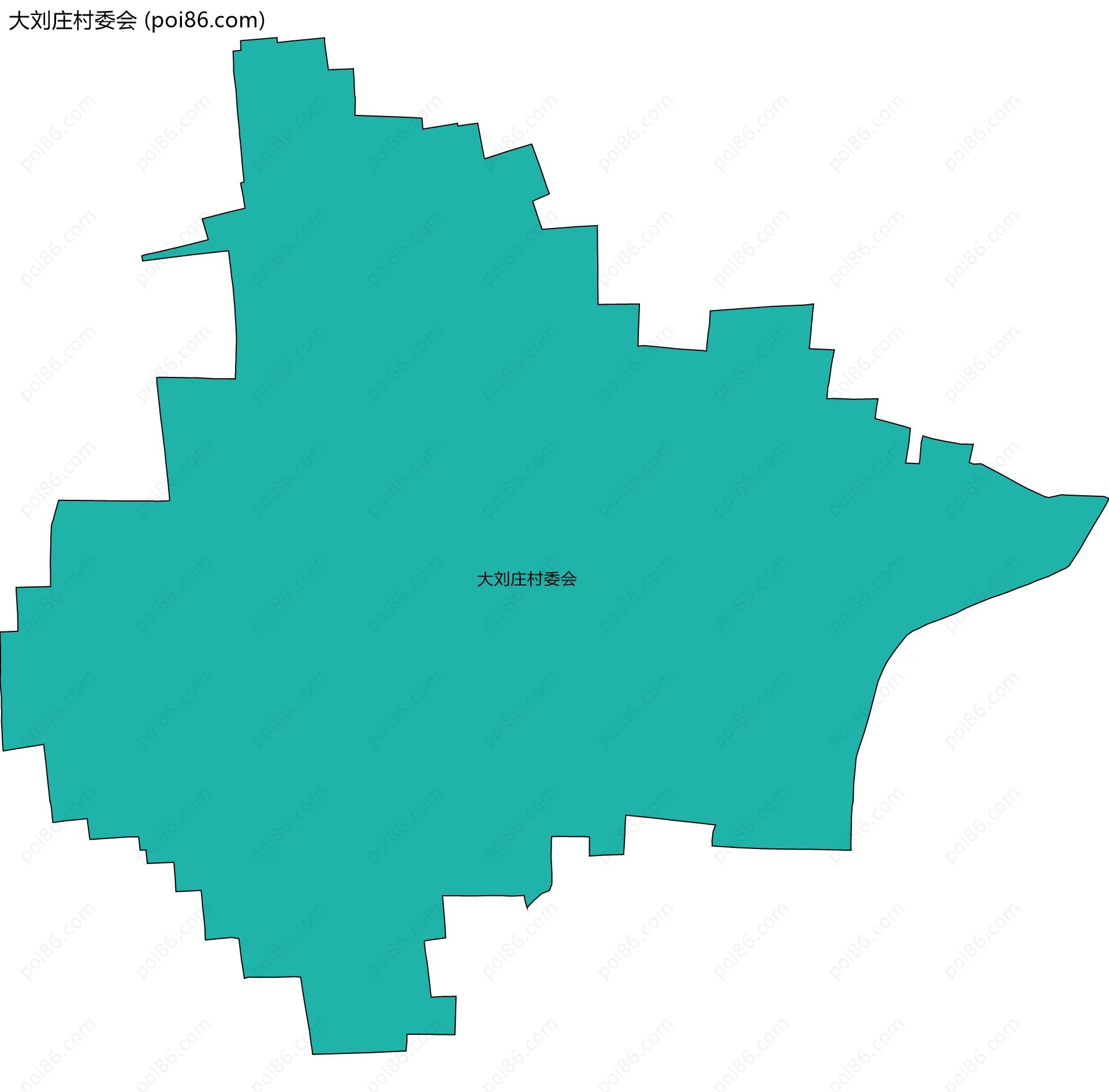 大刘庄村委会边界地图