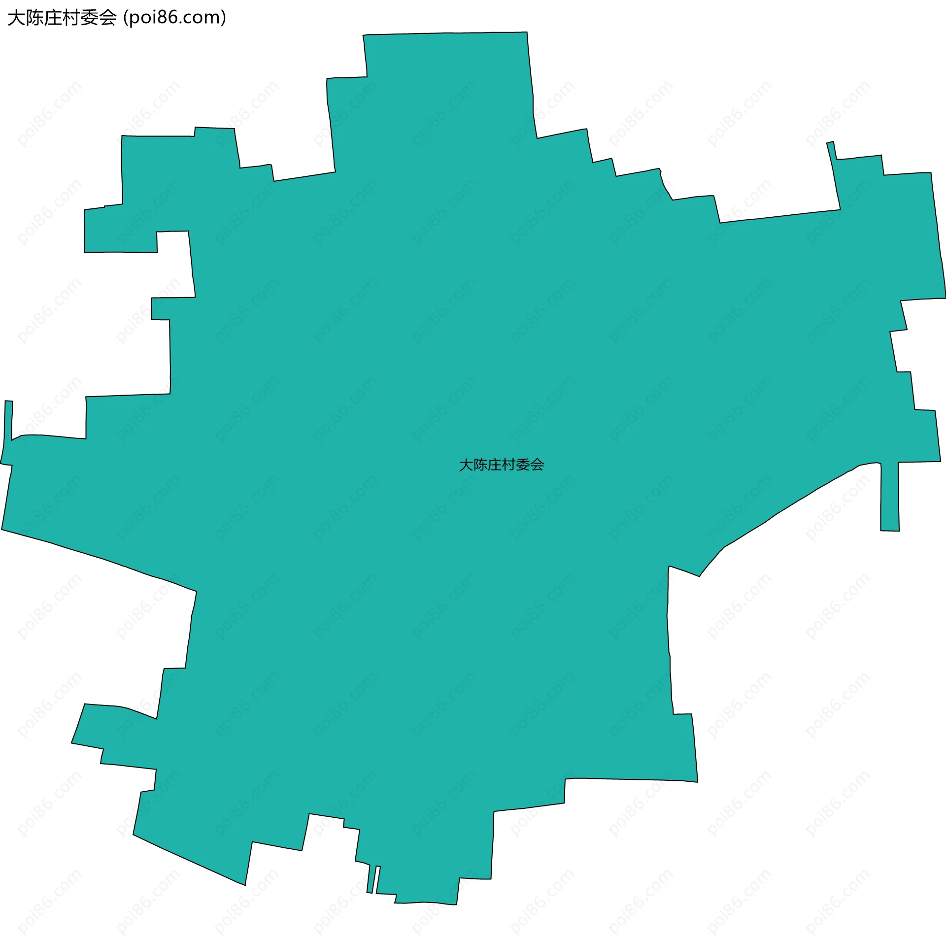 大陈庄村委会边界地图