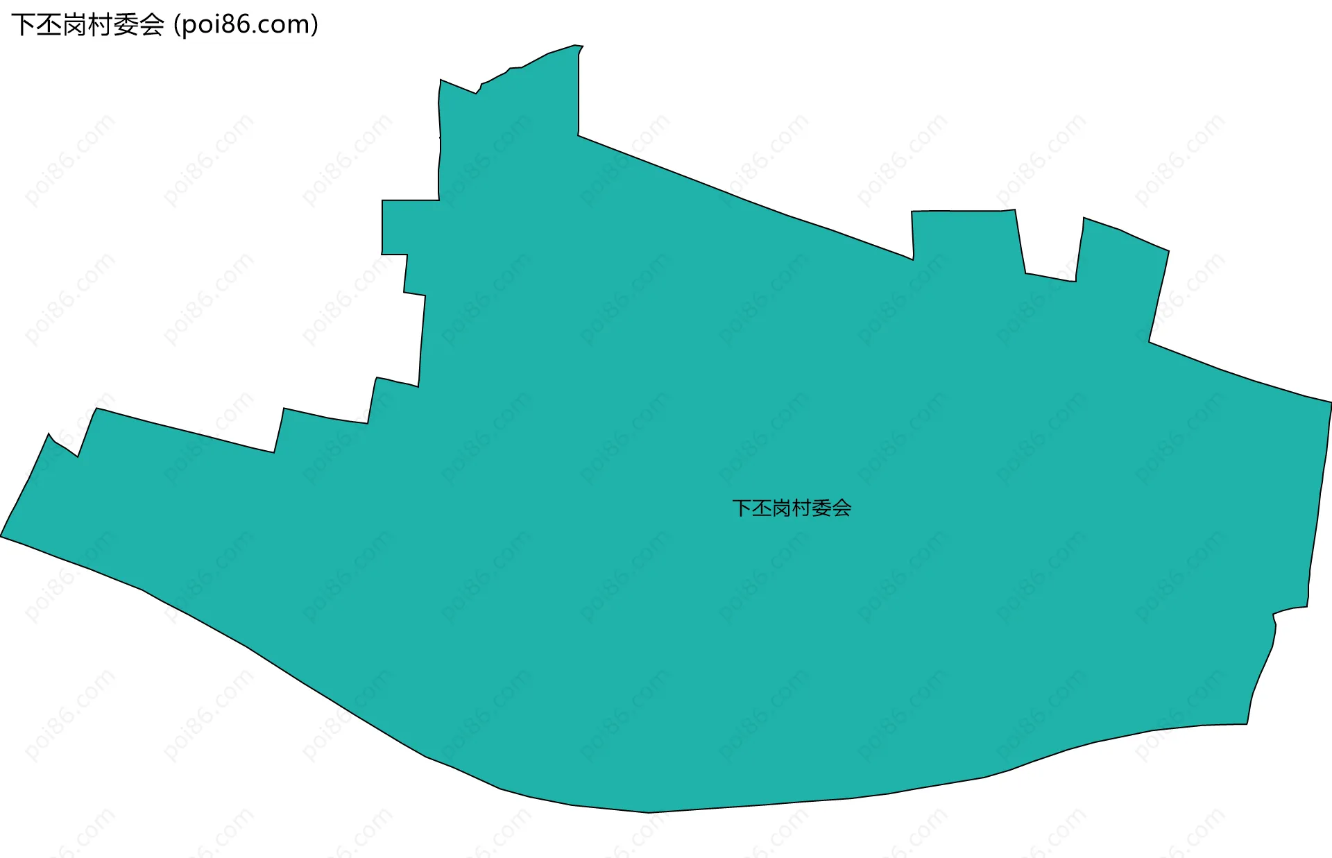 下丕岗村委会边界地图