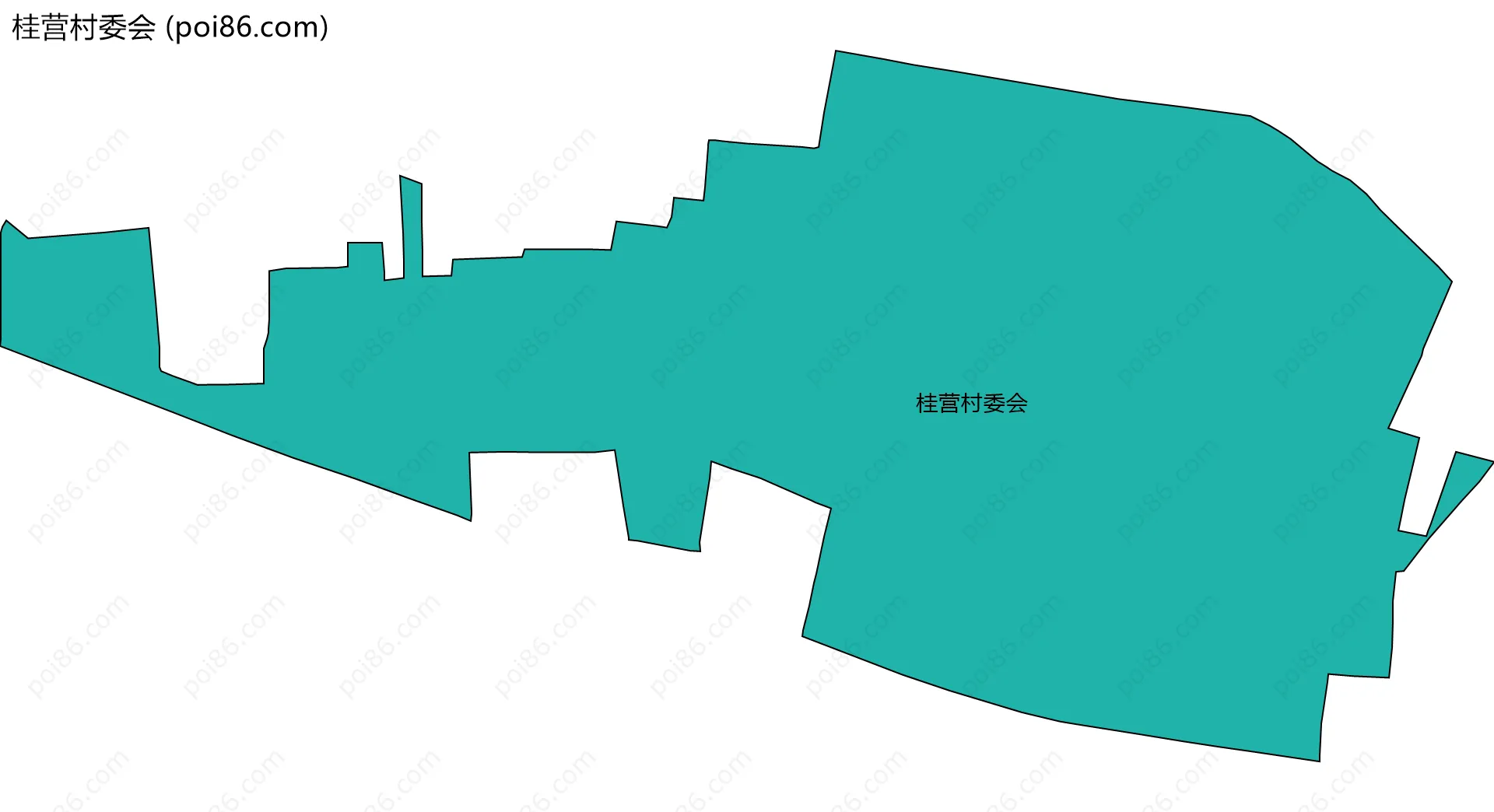 桂营村委会边界地图