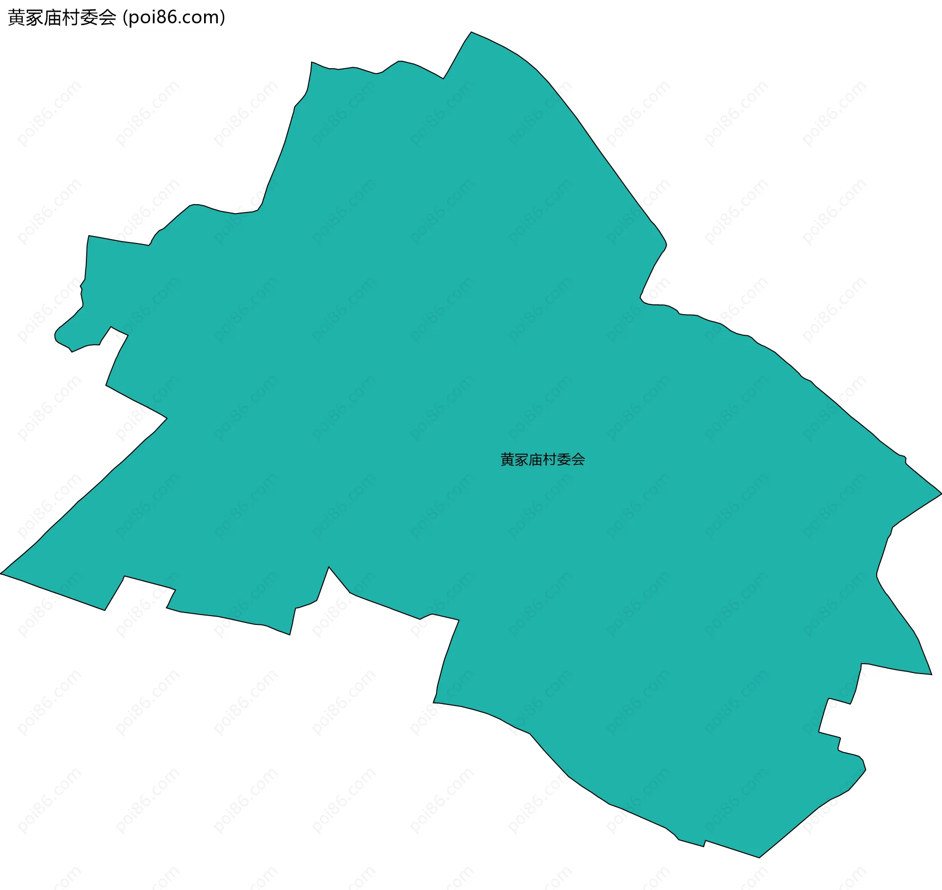 黄冢庙村委会边界地图