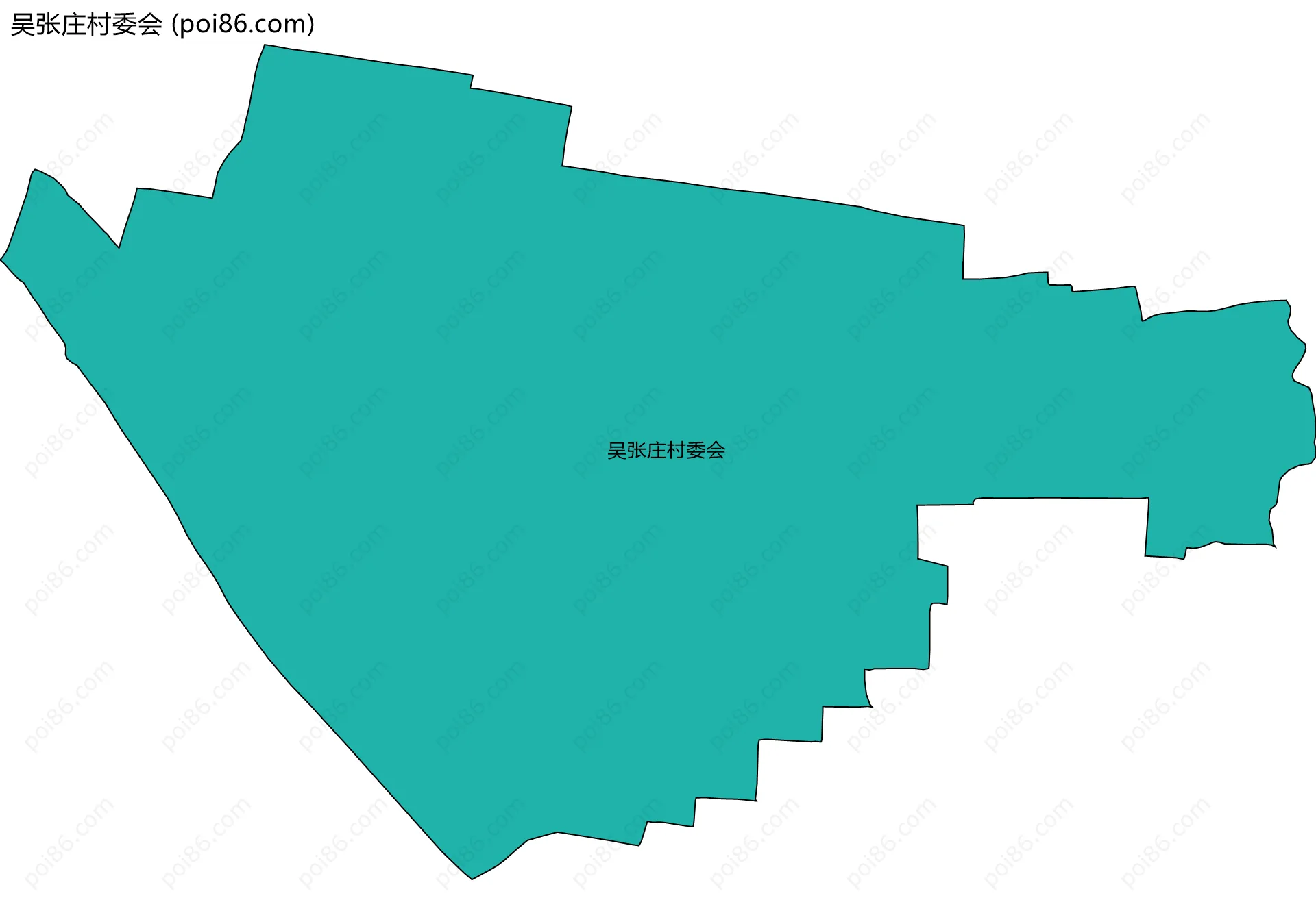 吴张庄村委会边界地图