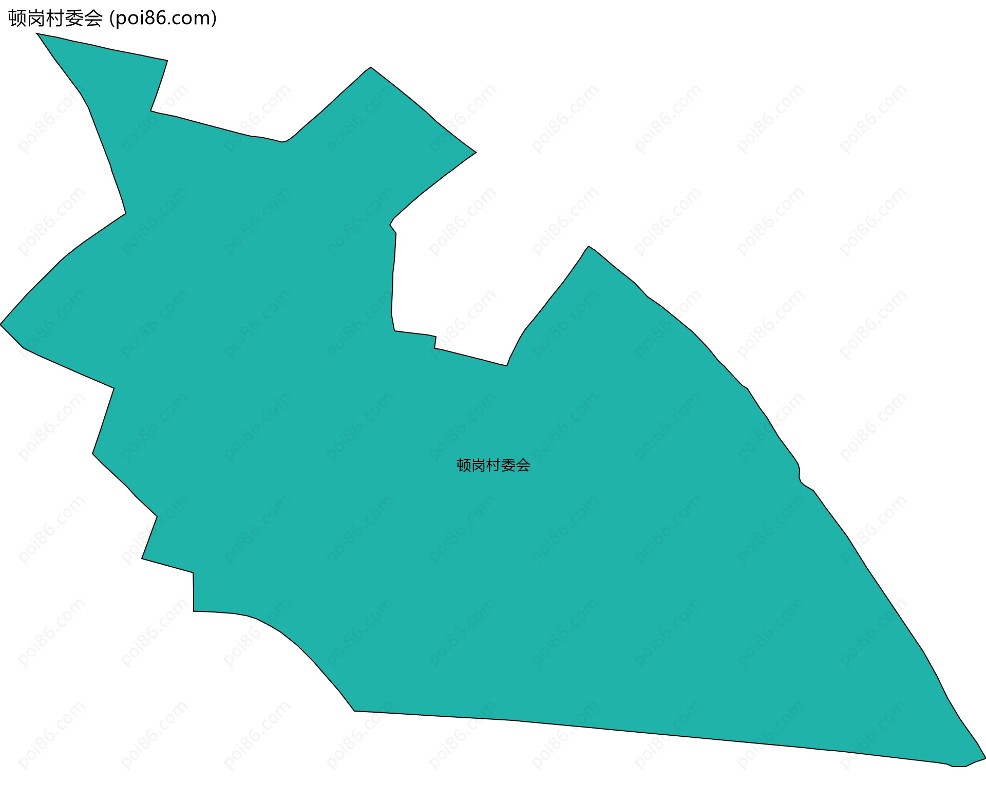 顿岗村委会边界地图
