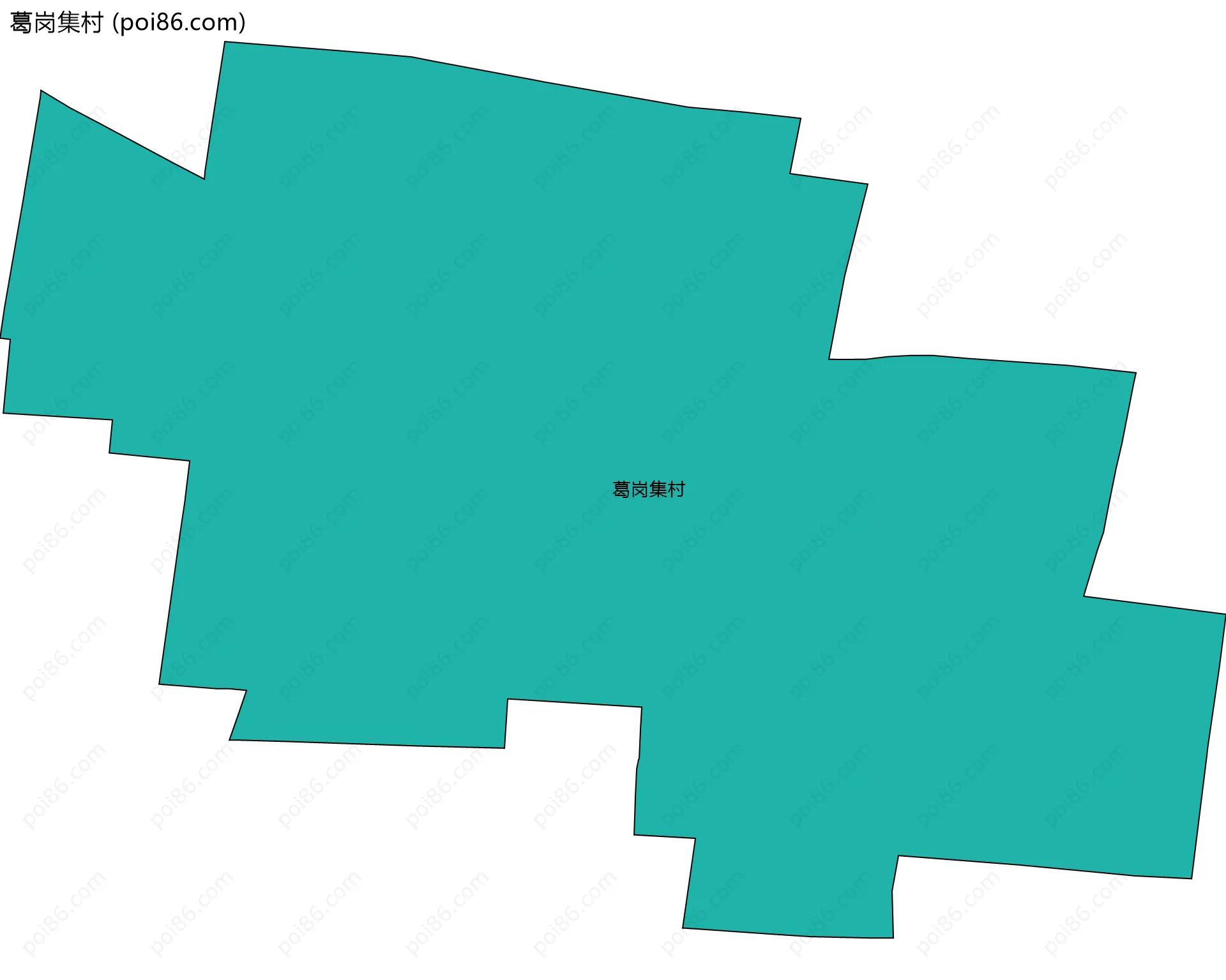 葛岗集村边界地图