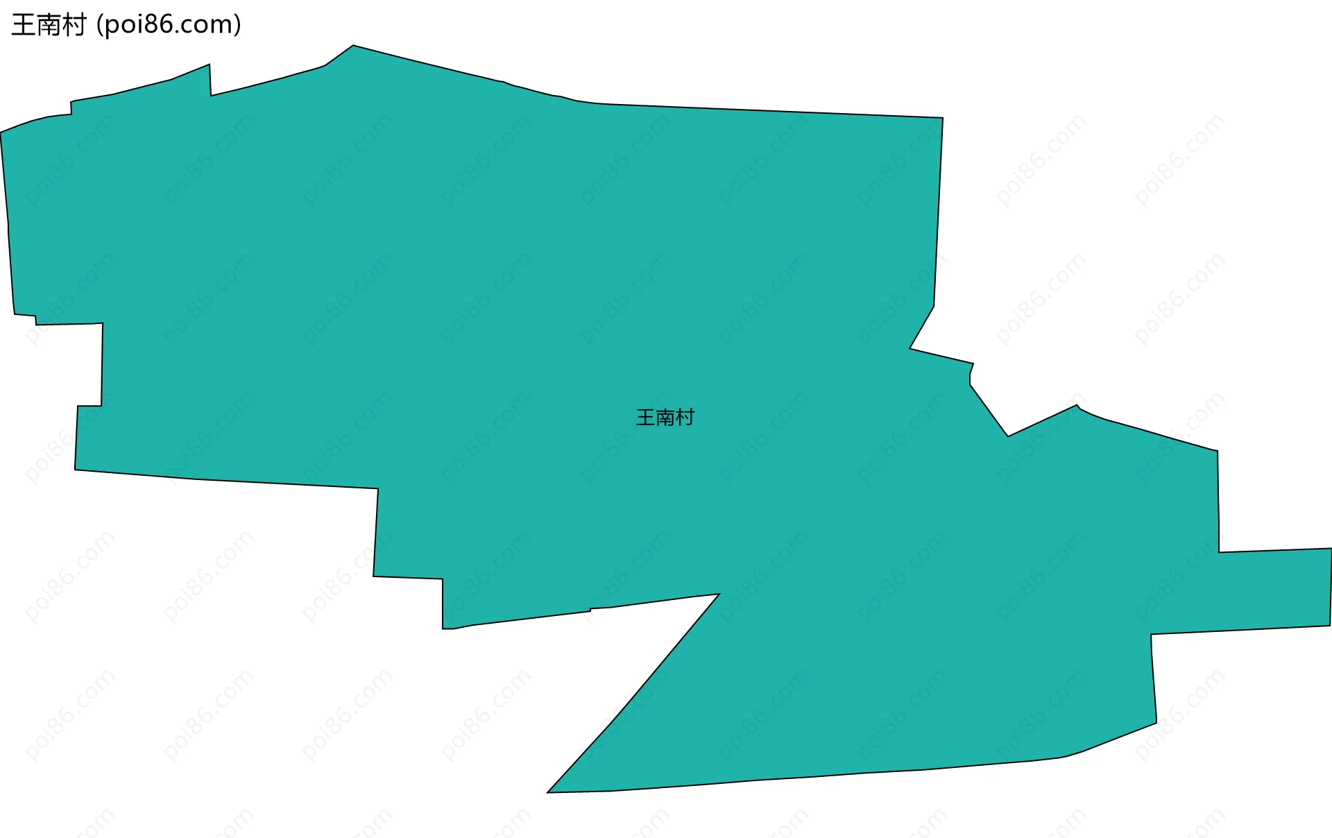 王南村边界地图