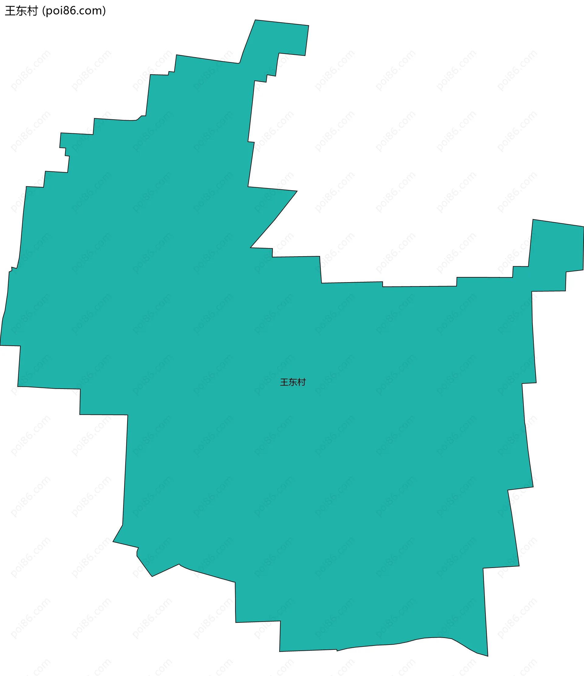 王东村边界地图