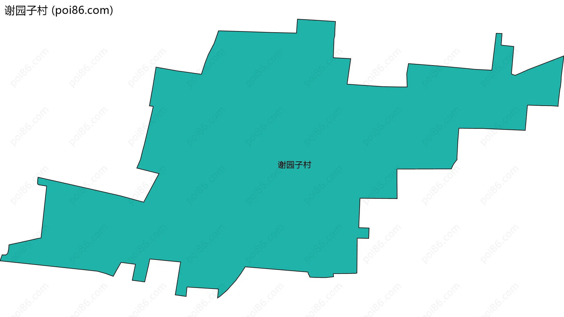 谢园子村边界地图