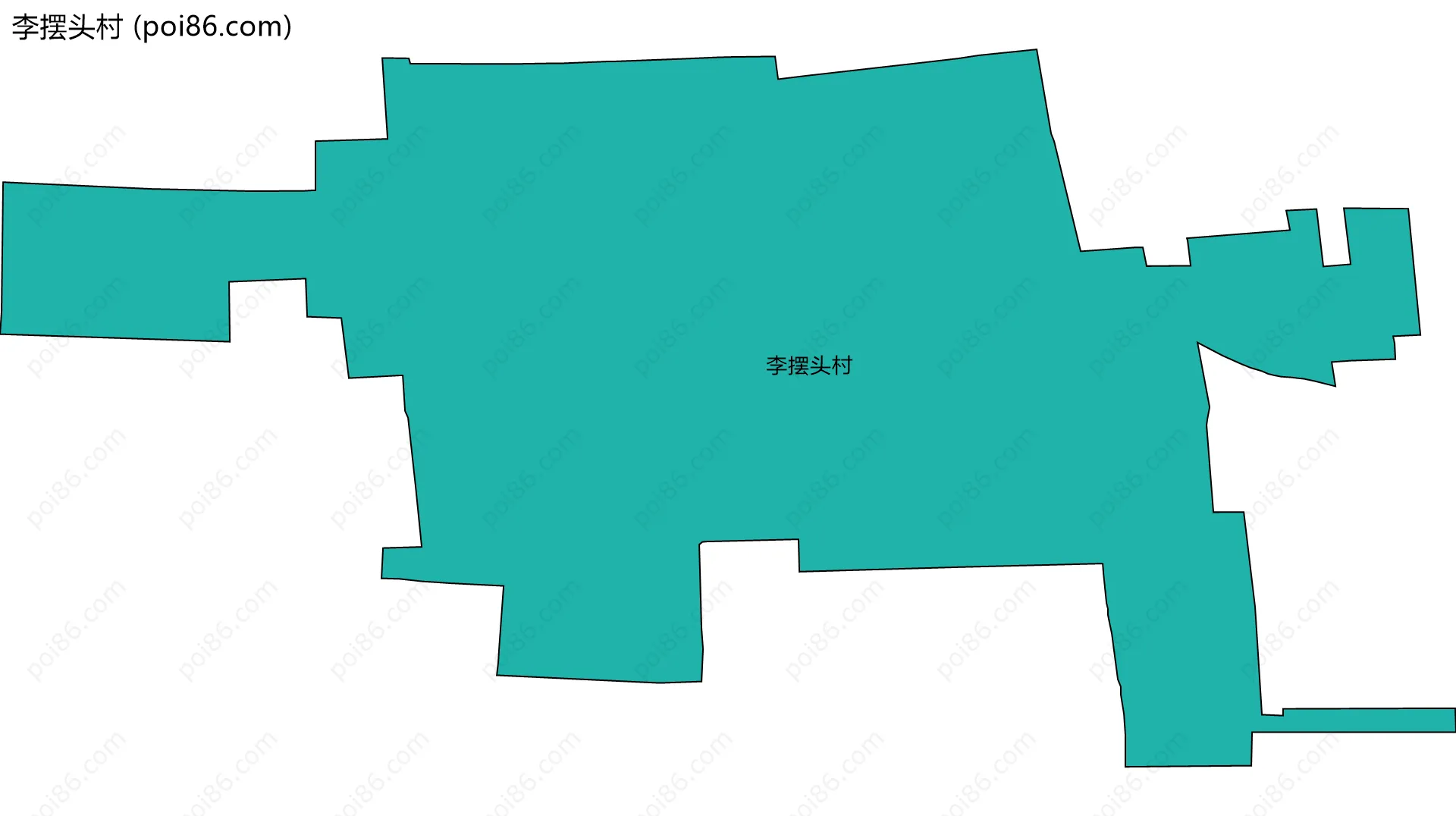 李摆头村边界地图
